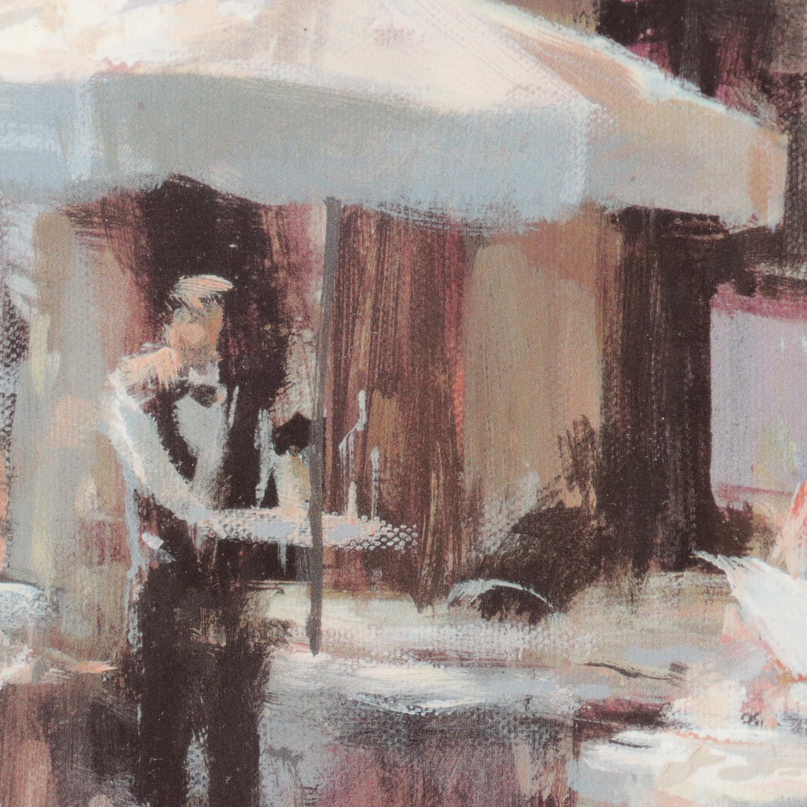 Offset Lithograph After Brent Heighton "Cafe Berlotti"