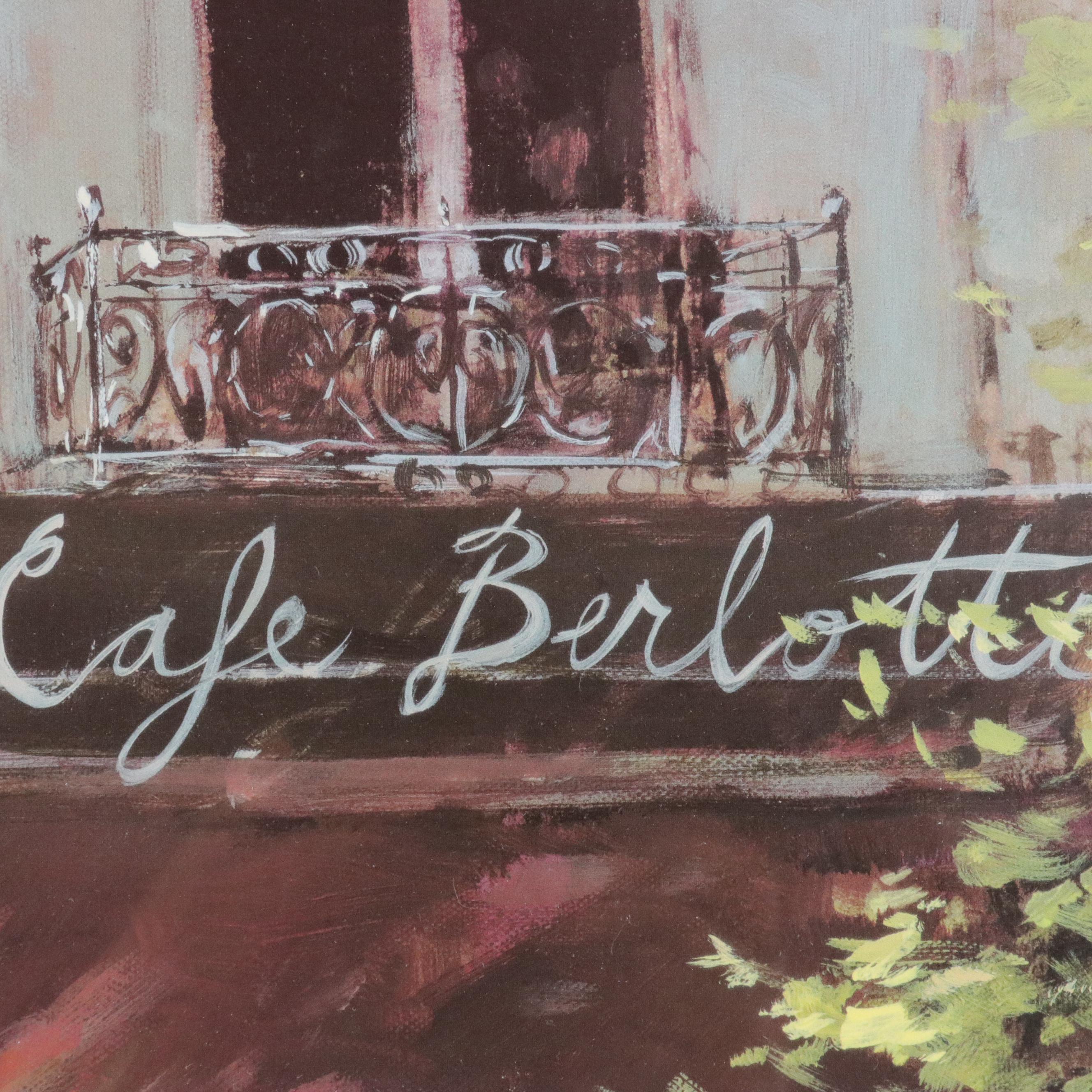 Offset Lithograph After Brent Heighton "Cafe Berlotti"