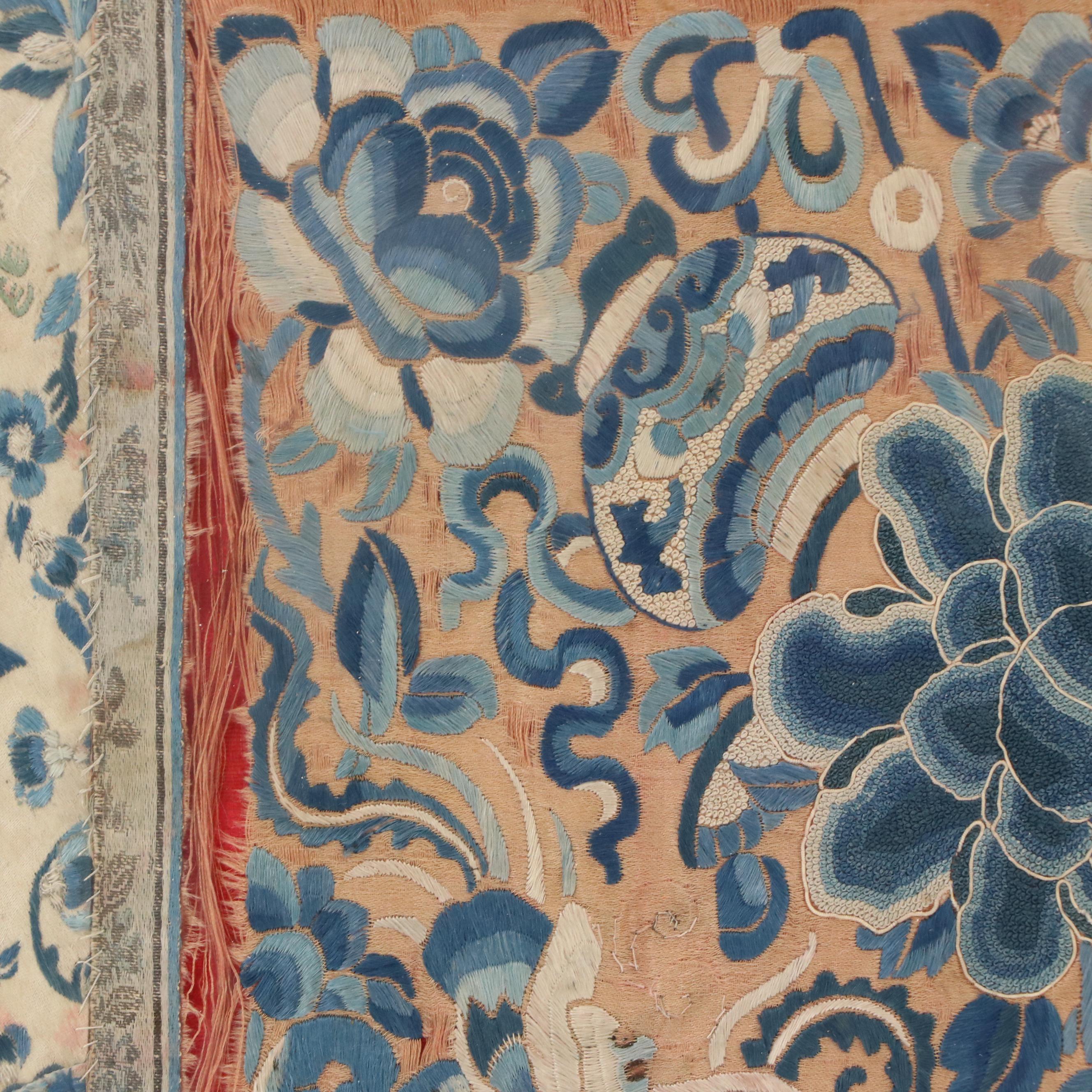 Late Qing Dynasty Chinese Silk Embroidery Panel