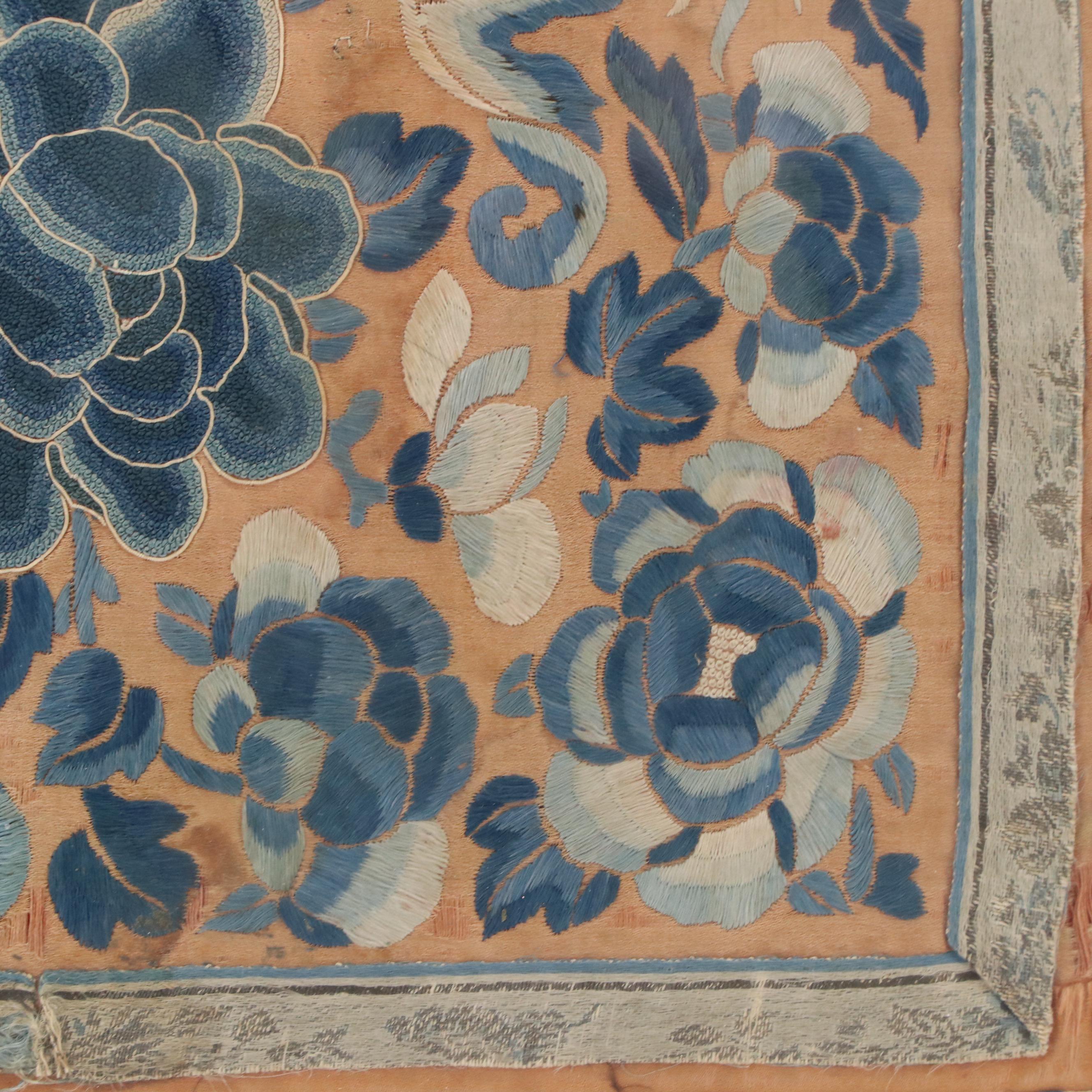 Late Qing Dynasty Chinese Silk Embroidery Panel