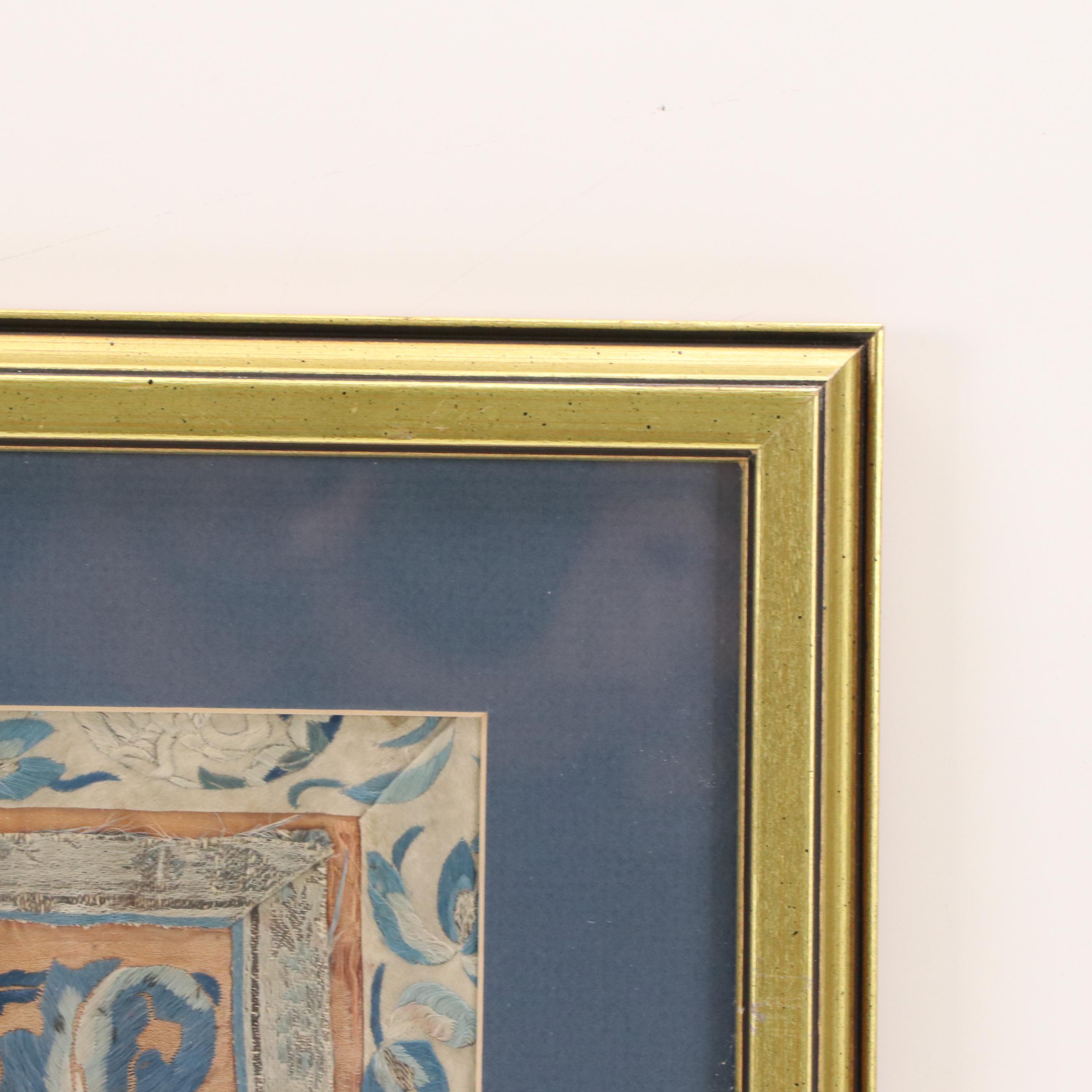 Late Qing Dynasty Chinese Silk Embroidery Panel