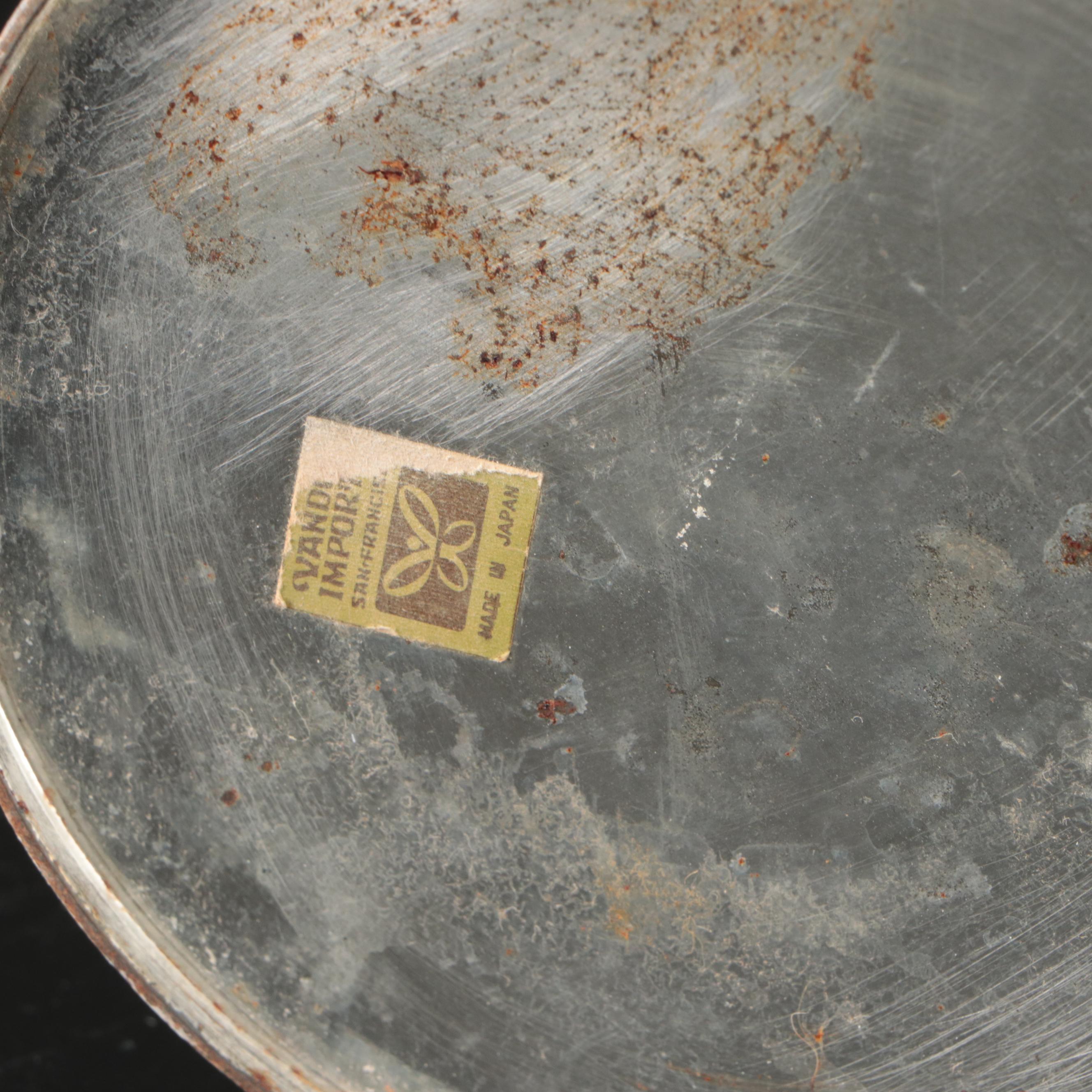8 Qt Ceramic Dough Bowl with Galvanized Steel Canisters and Wire Basket