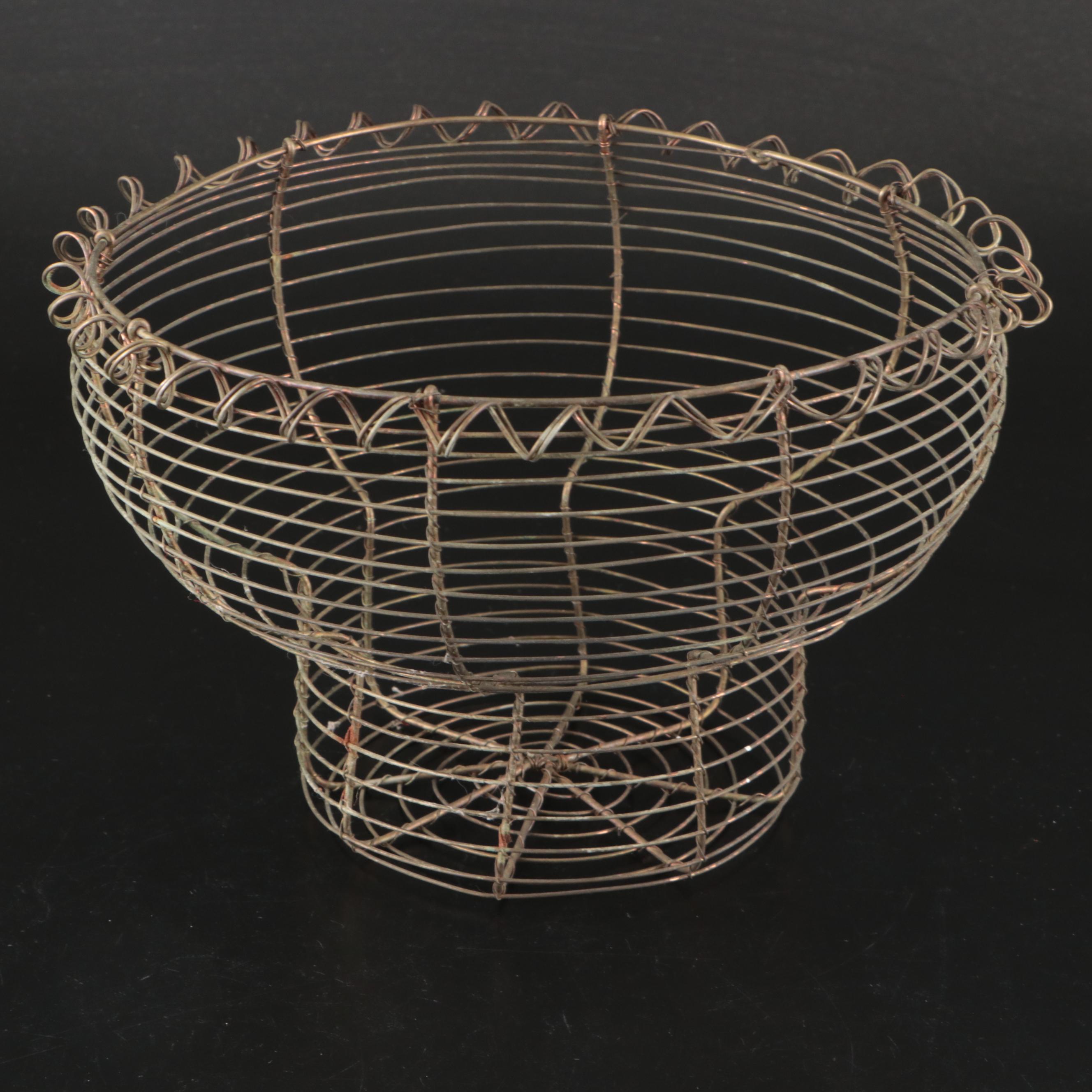 8 Qt Ceramic Dough Bowl with Galvanized Steel Canisters and Wire Basket