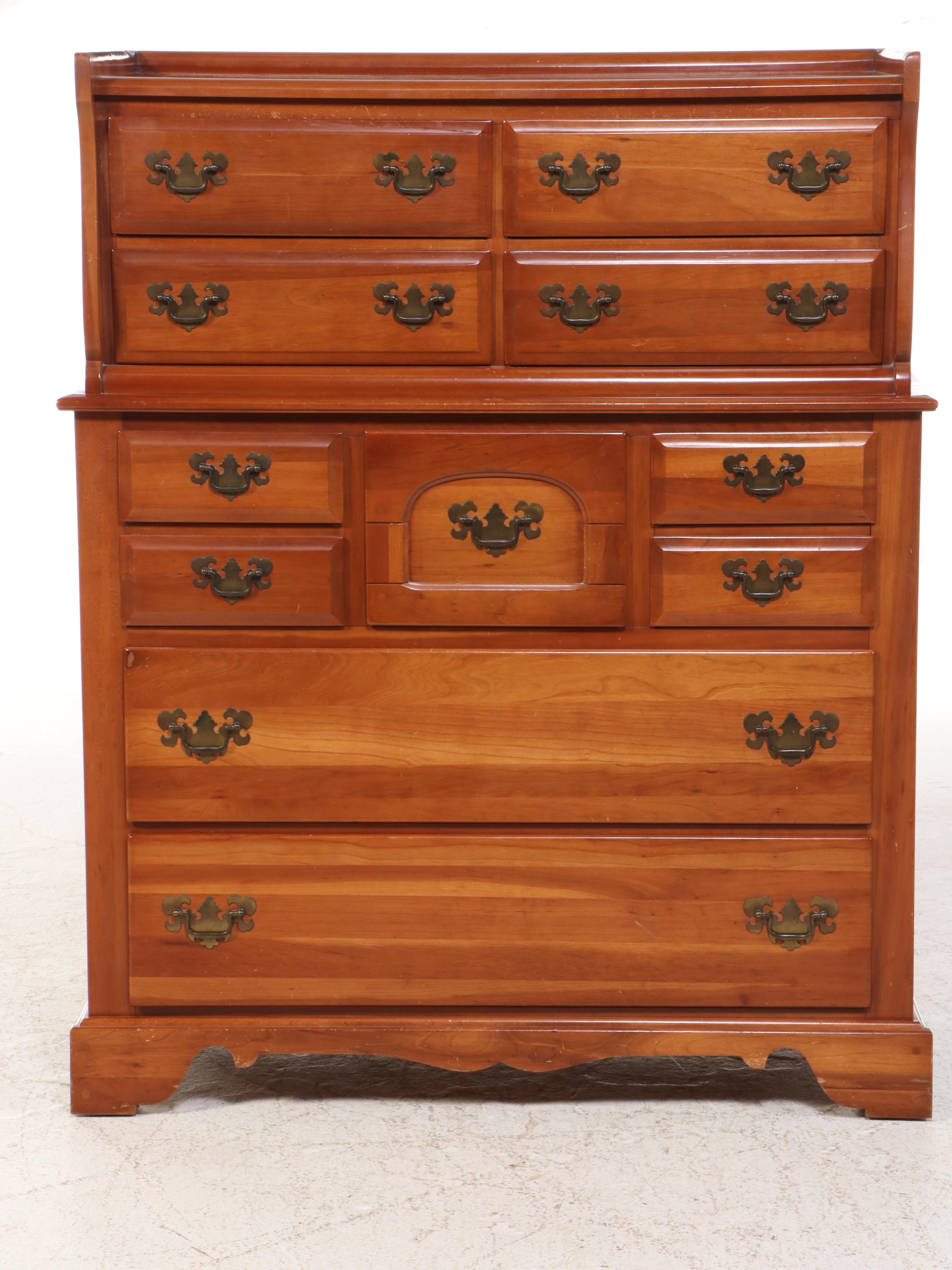 Empire Furniture Corp. Colonial Style Cherrywood Eleven-Drawer Chest