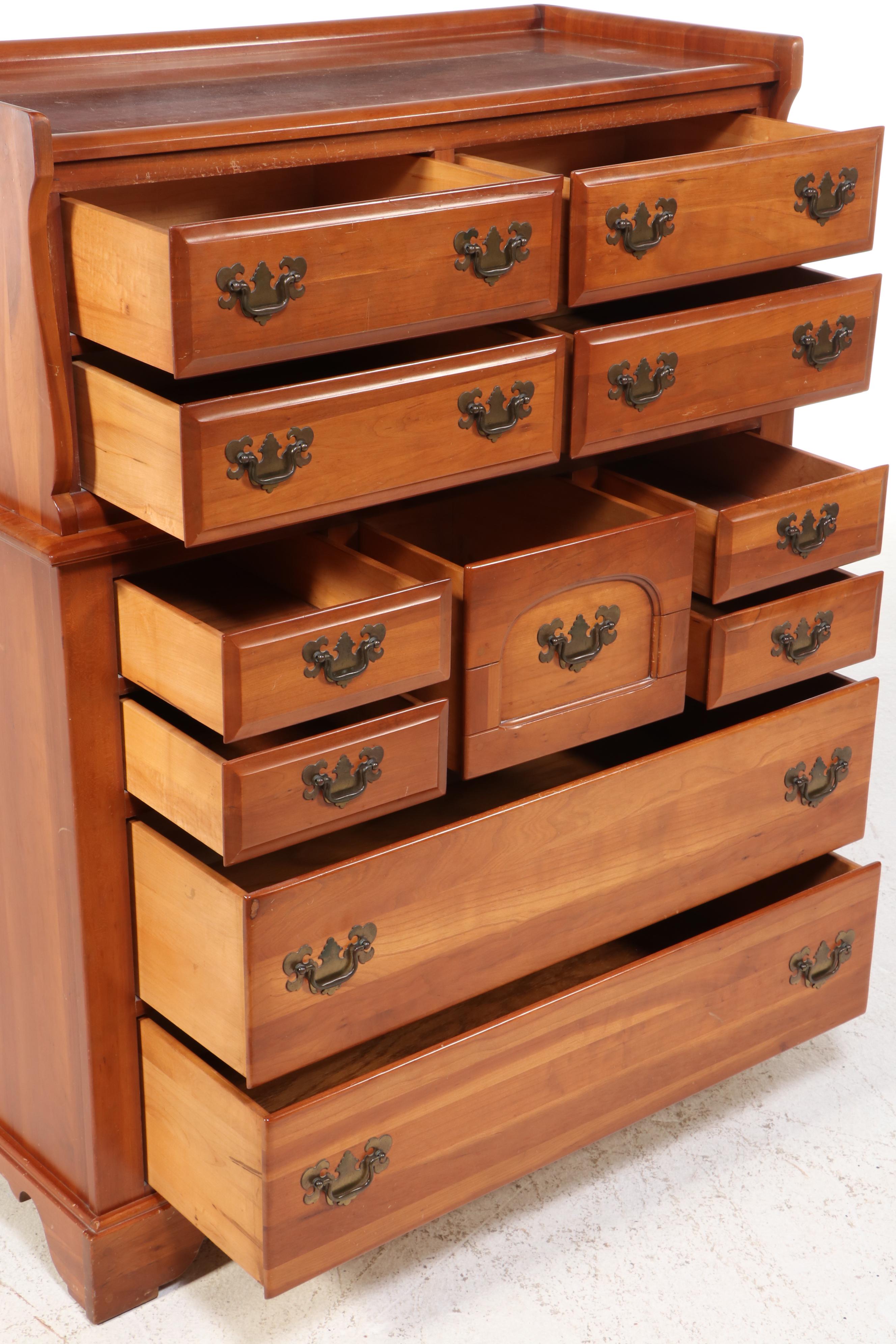 Empire Furniture Corp. Colonial Style Cherrywood Eleven-Drawer Chest