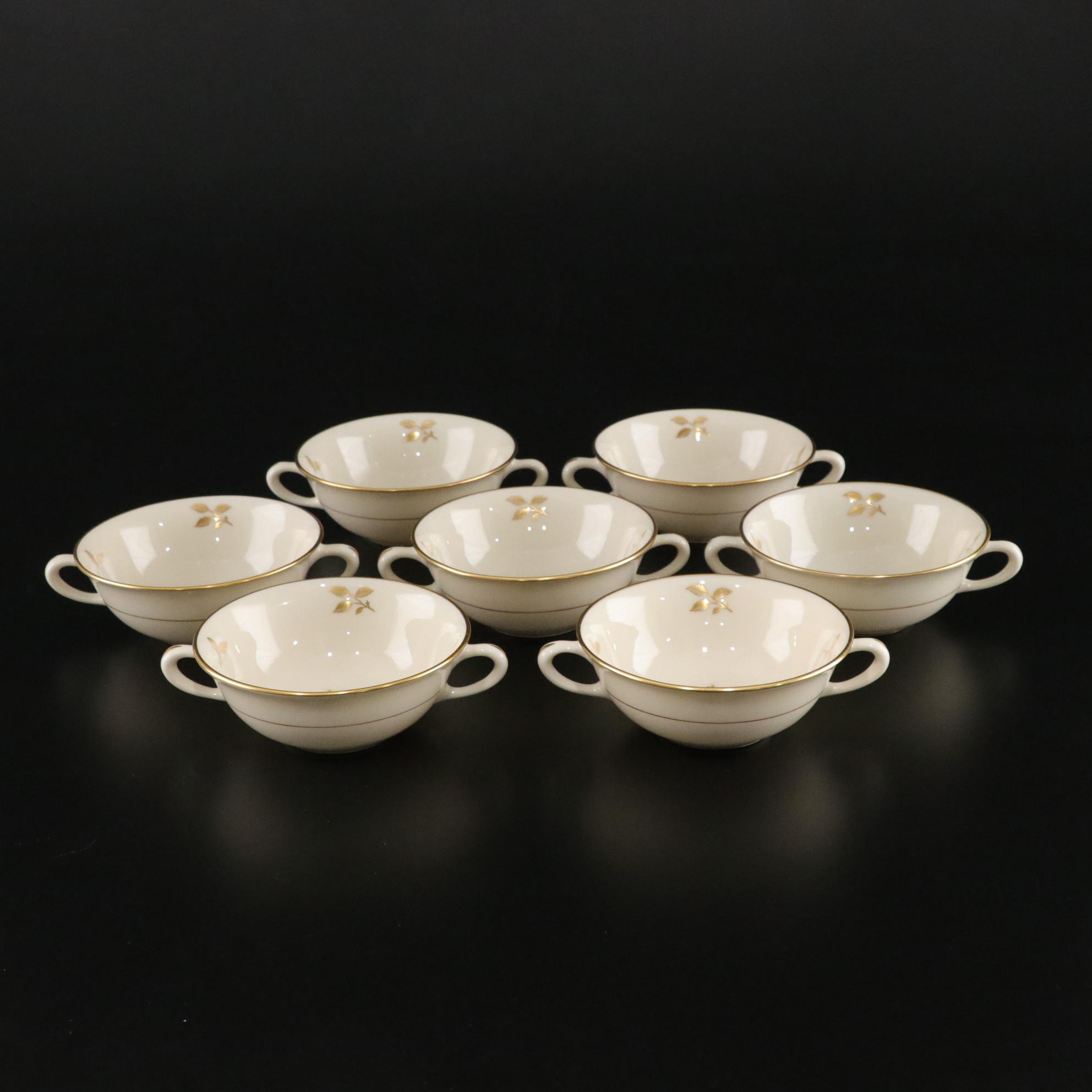 Lenox "Rhodora" Dinnerware Including Plates, Teacups and Saucers