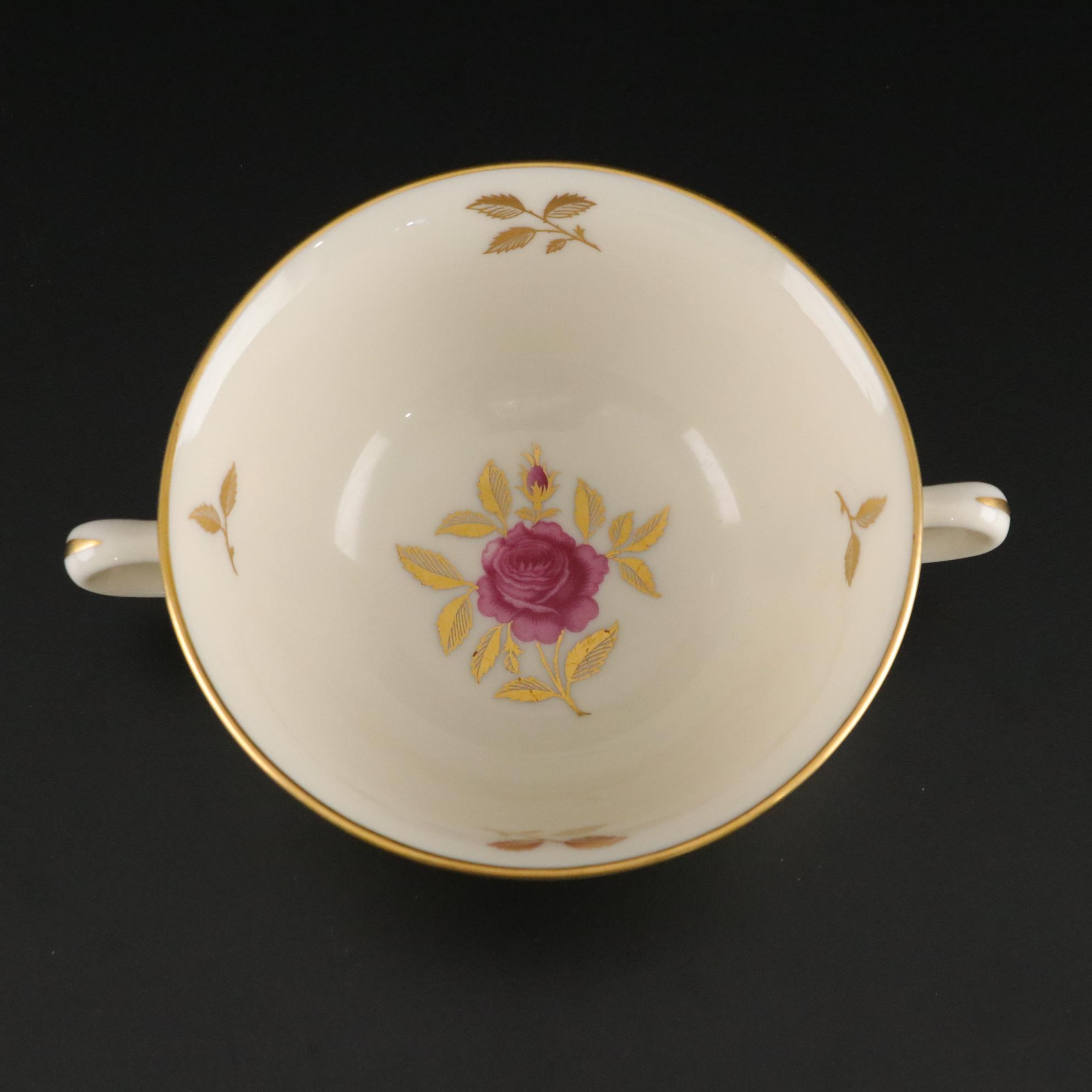 Lenox "Rhodora" Dinnerware Including Plates, Teacups and Saucers