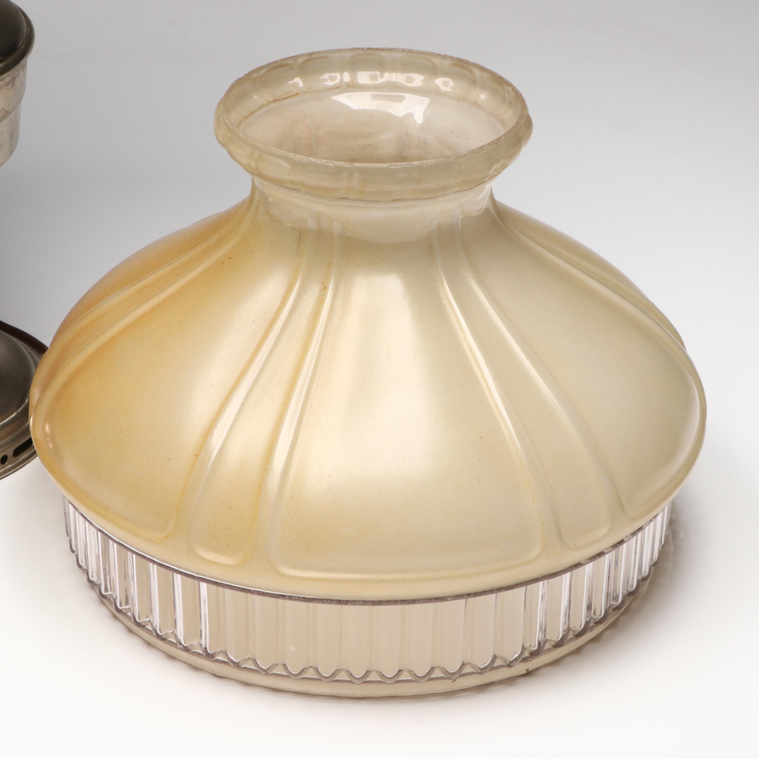 Polished Metal Aladdin Model 12 Oil Parlor Lamp, Adapted Mid-20th Century