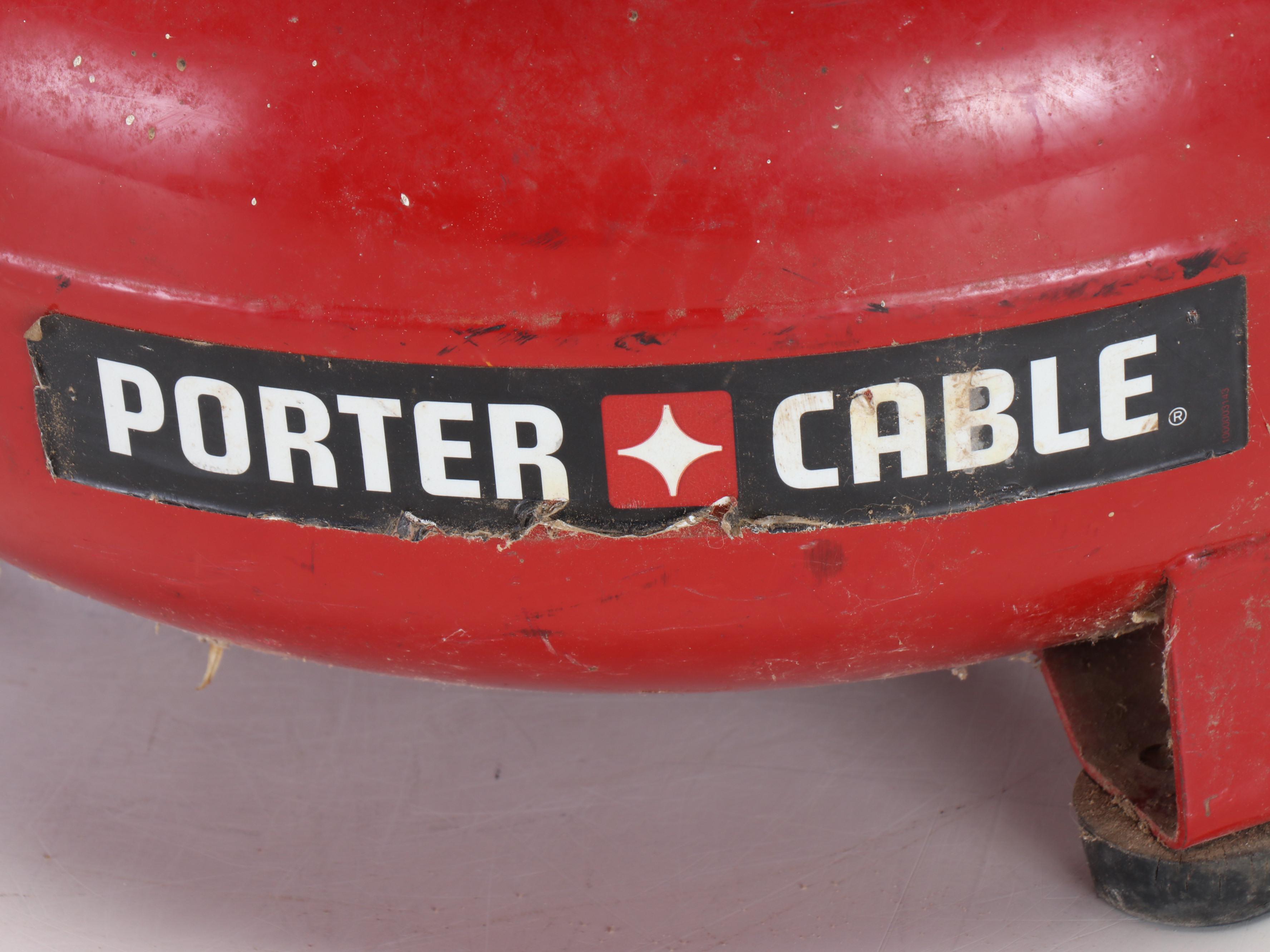 Porter-Cable Pancake Air Compressor with 50" Air Hose, and More