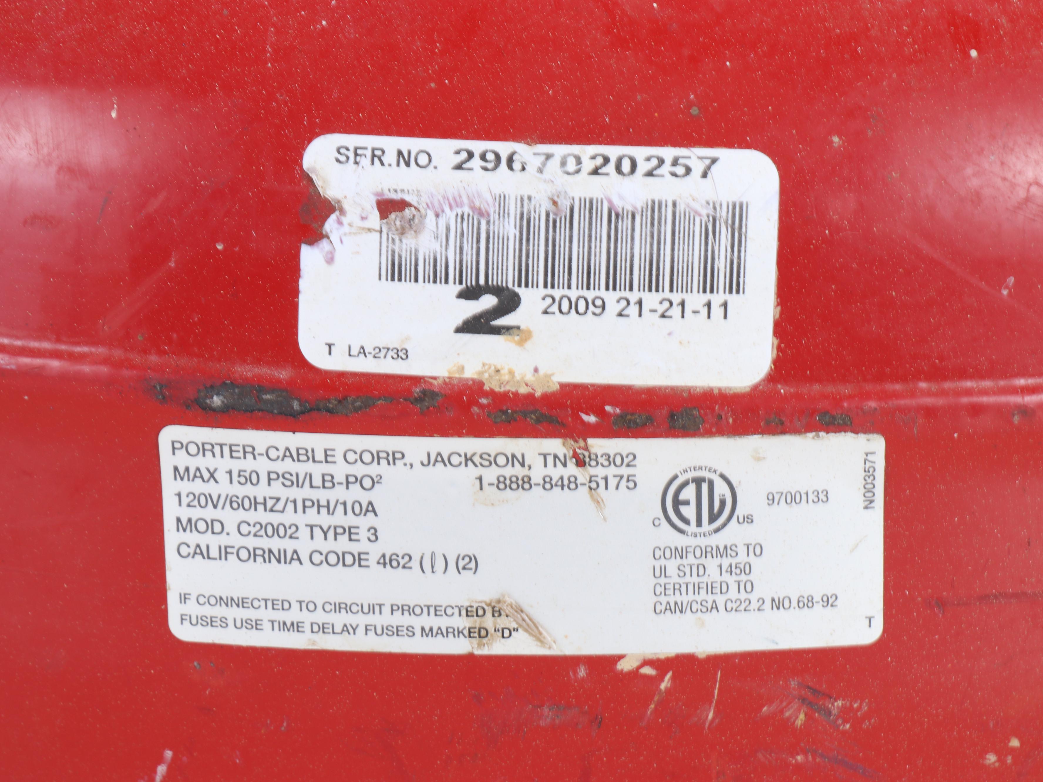 Porter-Cable Pancake Air Compressor with 50" Air Hose, and More