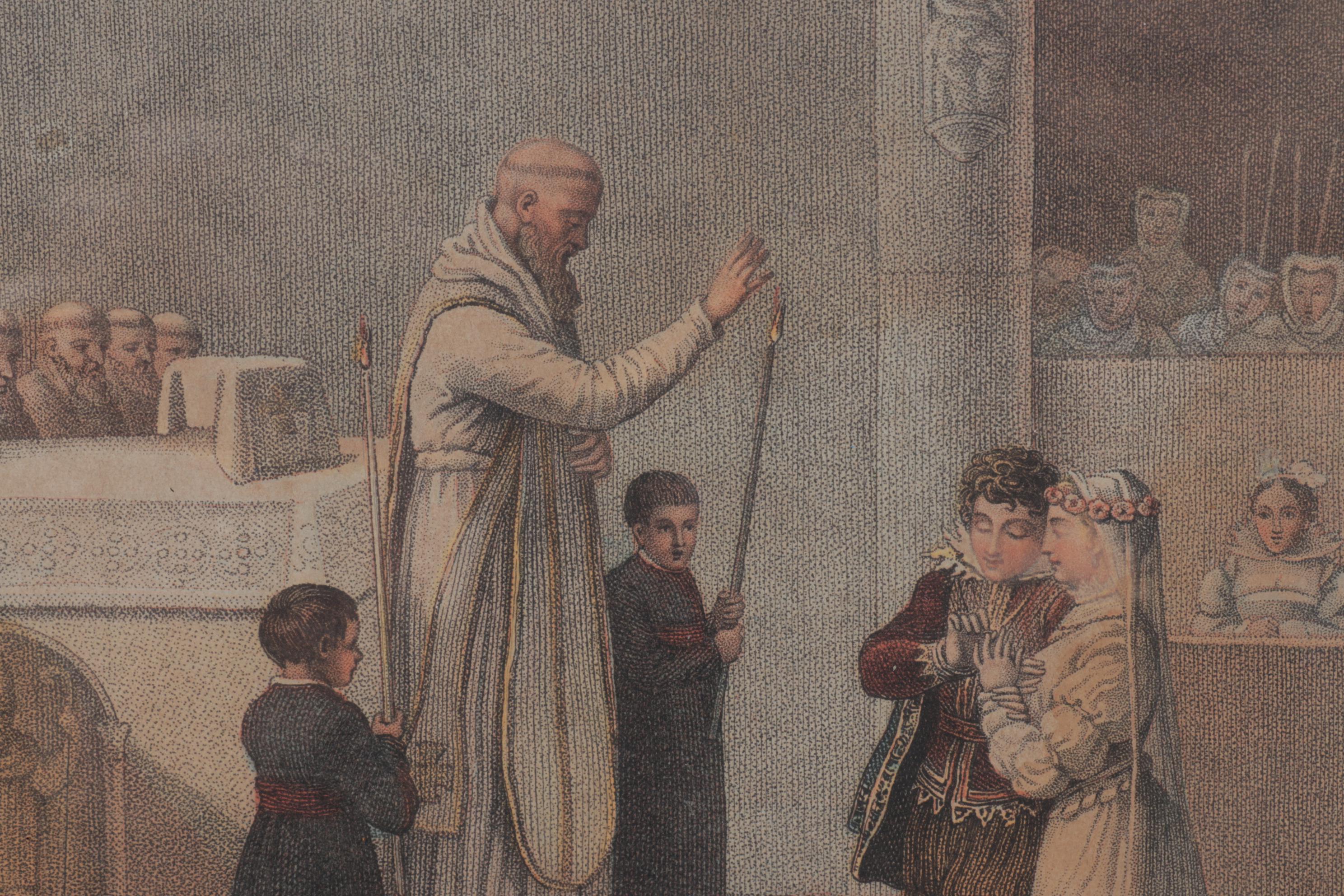 19th Century Intaglio Prints "Le beau Dunois" After Jean Baptiste Mallet