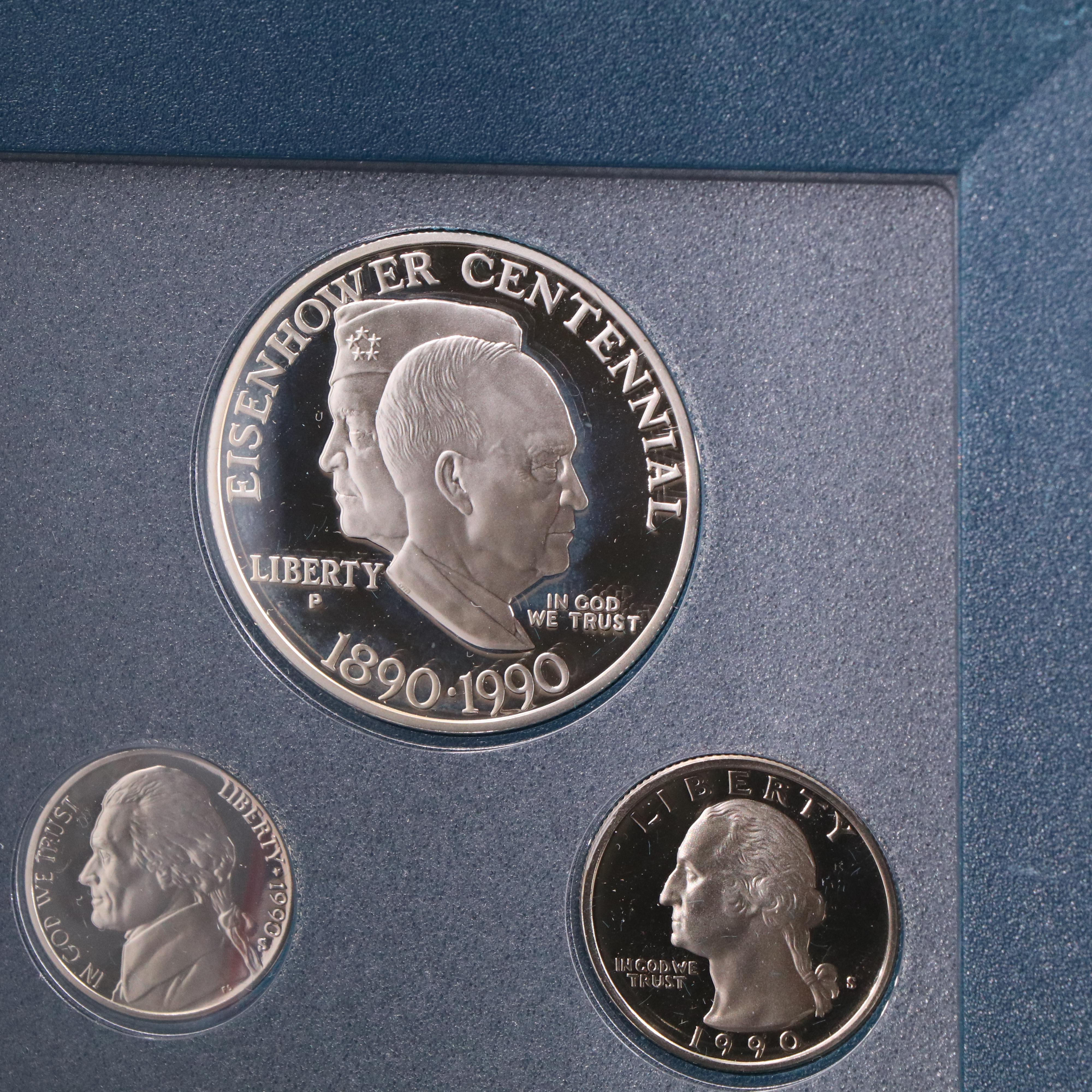 Group of Four U.S. Prestige Proof Sets 1984, 1987, 1988, and 1990