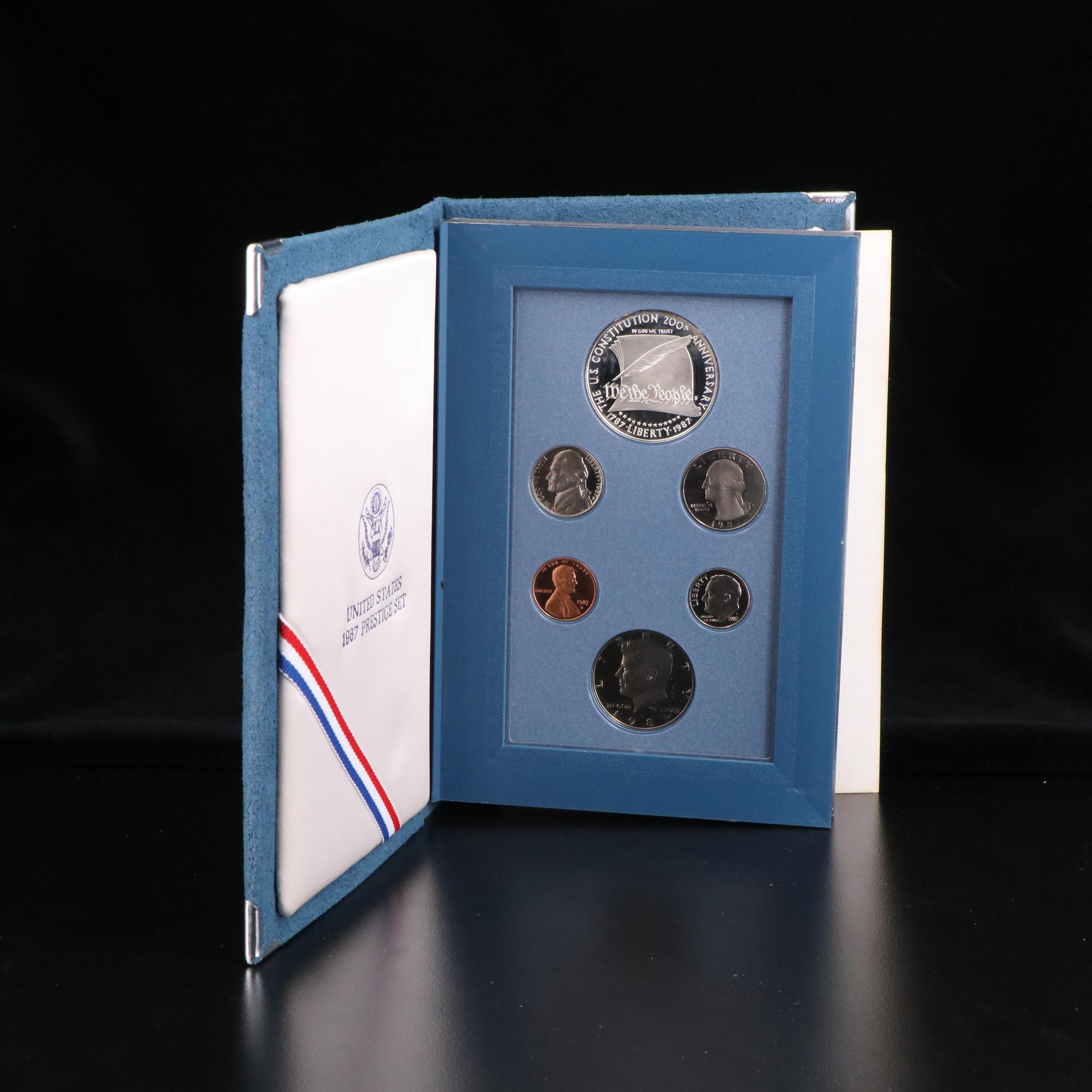 Group of Four U.S. Prestige Proof Sets 1984, 1987, 1988, and 1990