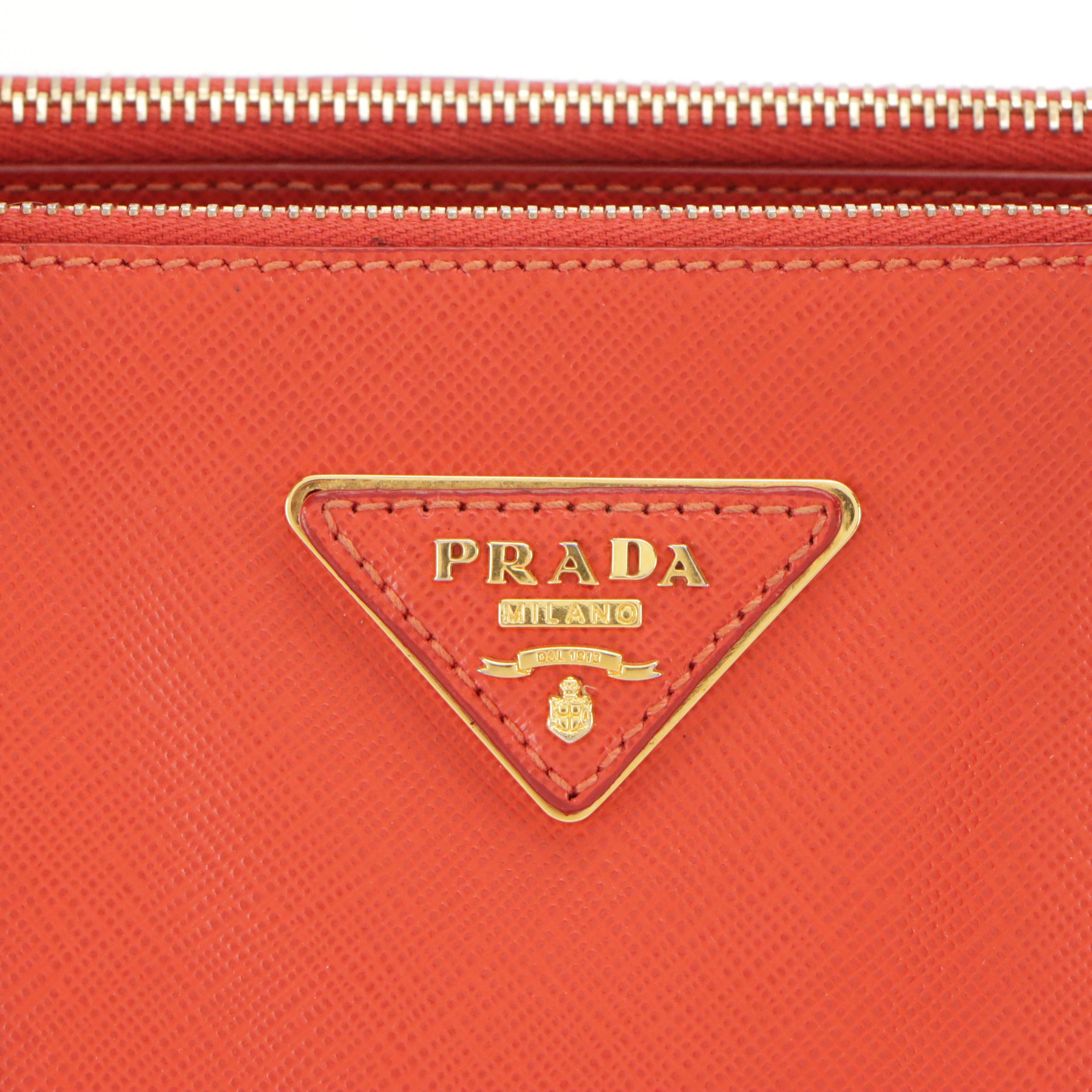 Prada Medium Galleria Double Zip Two-Way Bag in Saffiano Leather