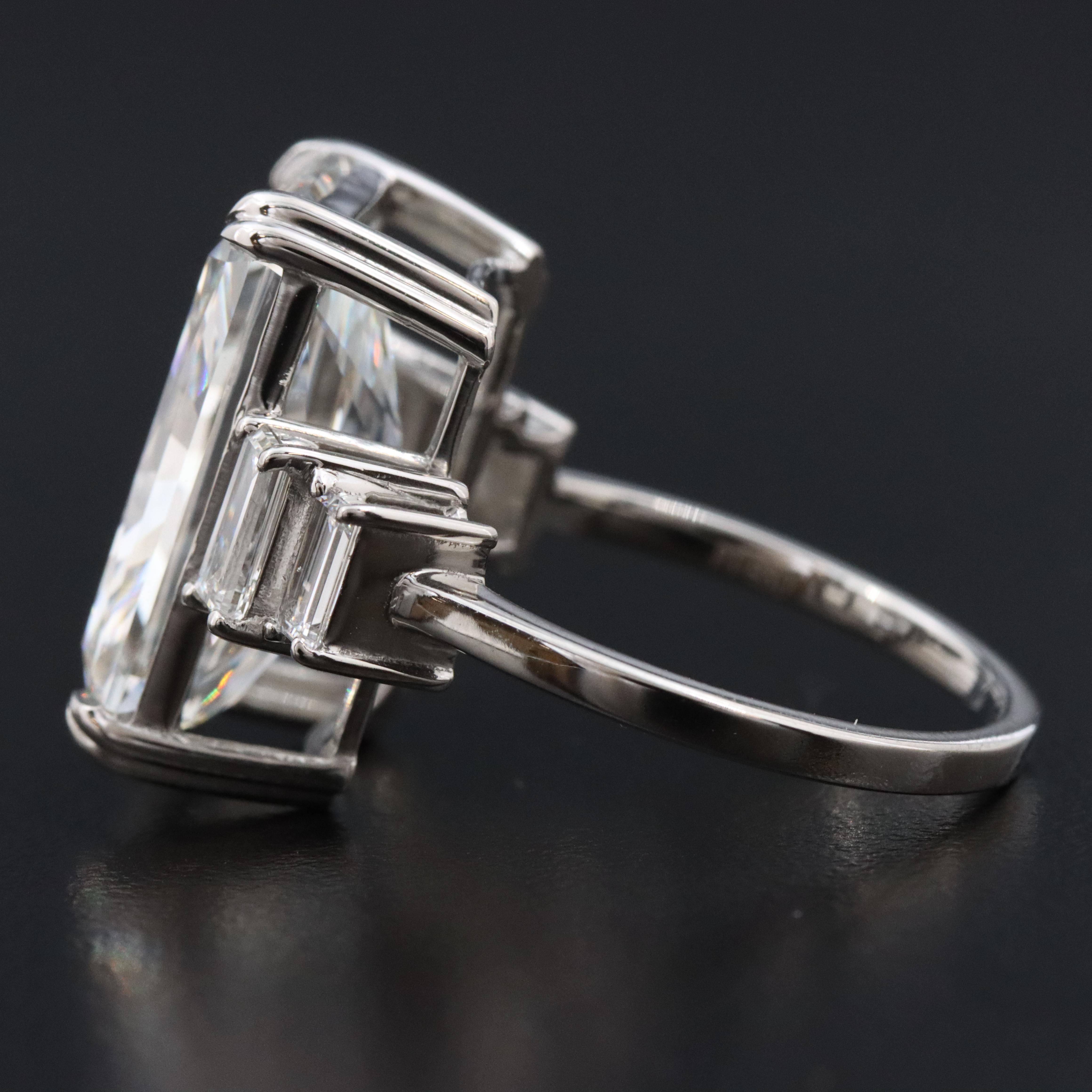 Platinum 11.34 CTW Lab Grown Diamond Ring with IGI Report