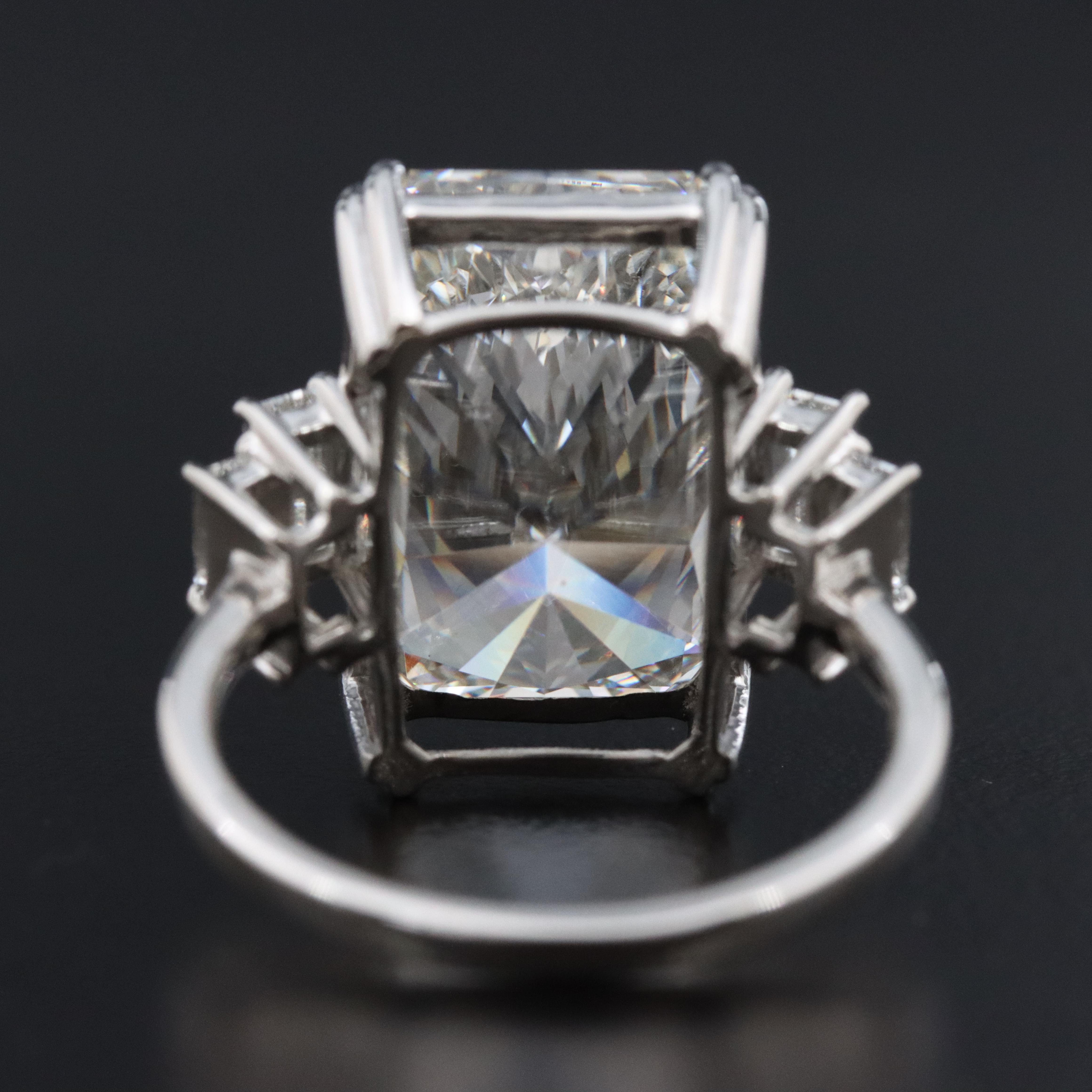 Platinum 11.34 CTW Lab Grown Diamond Ring with IGI Report