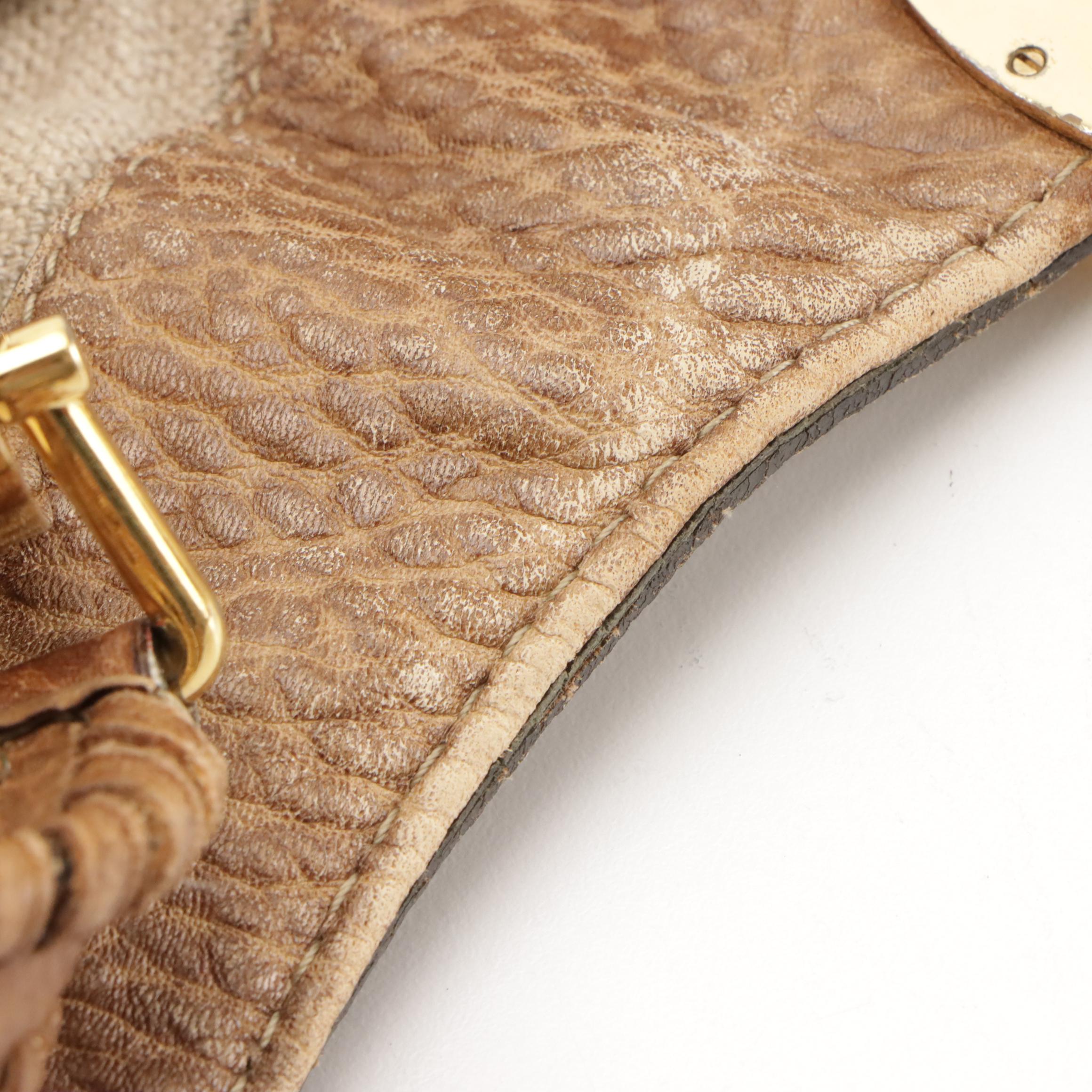 Gucci Charlotte Hobo Bag in Mocha Brown Grained Leather with Braided Accents