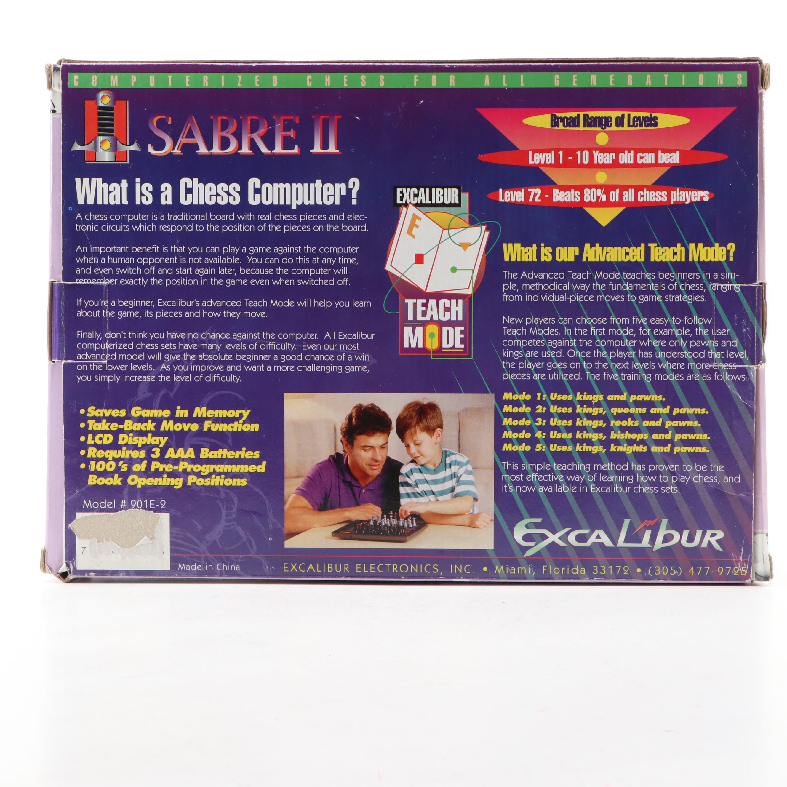 Excalibur Sabre II Electronic Chess Game