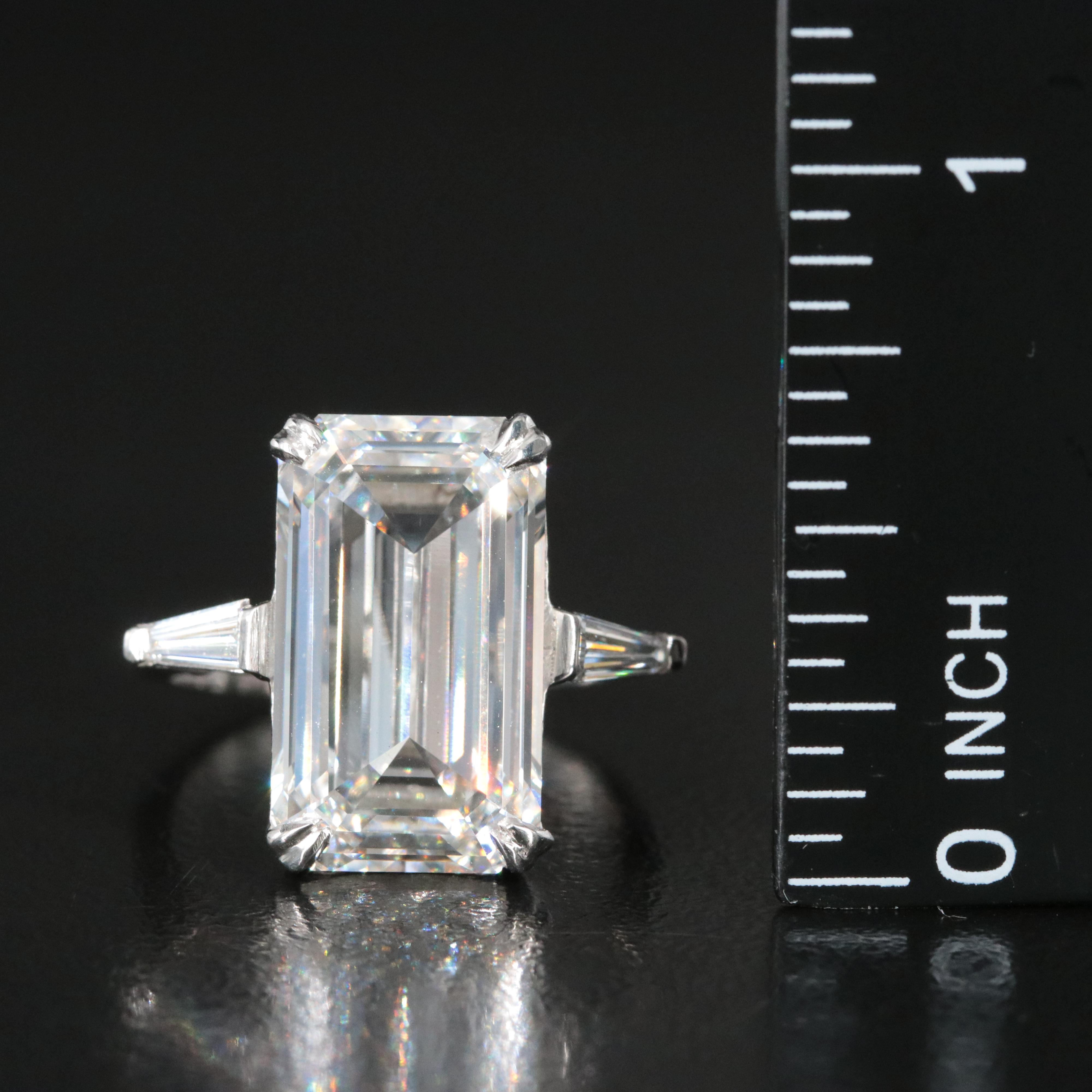 Platinum 10.31 CTW Lab Grown Diamond Ring with IGI Report