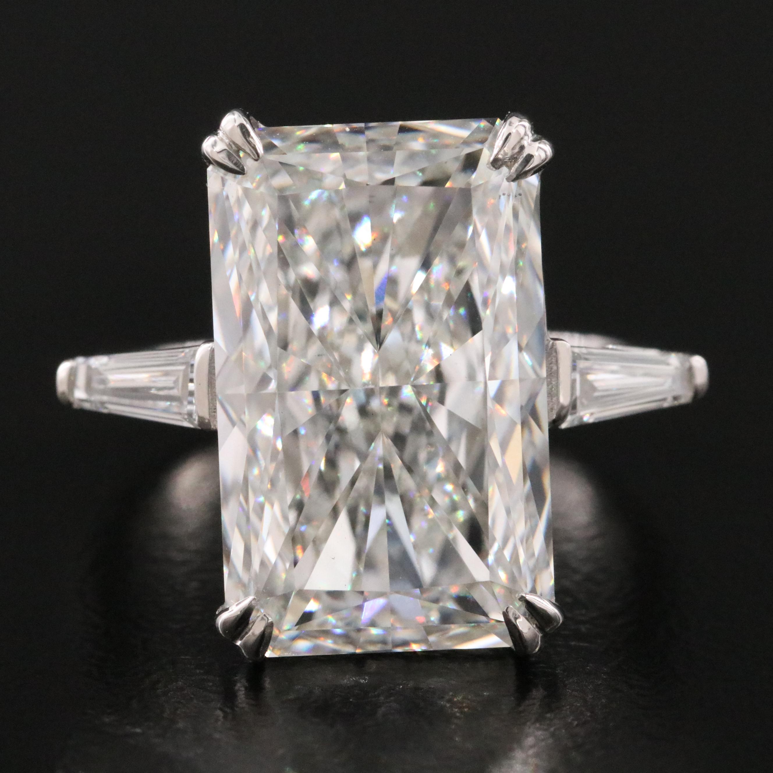 Platinum 10.52 CTW Lab Grown Diamond Ring with IGI Report