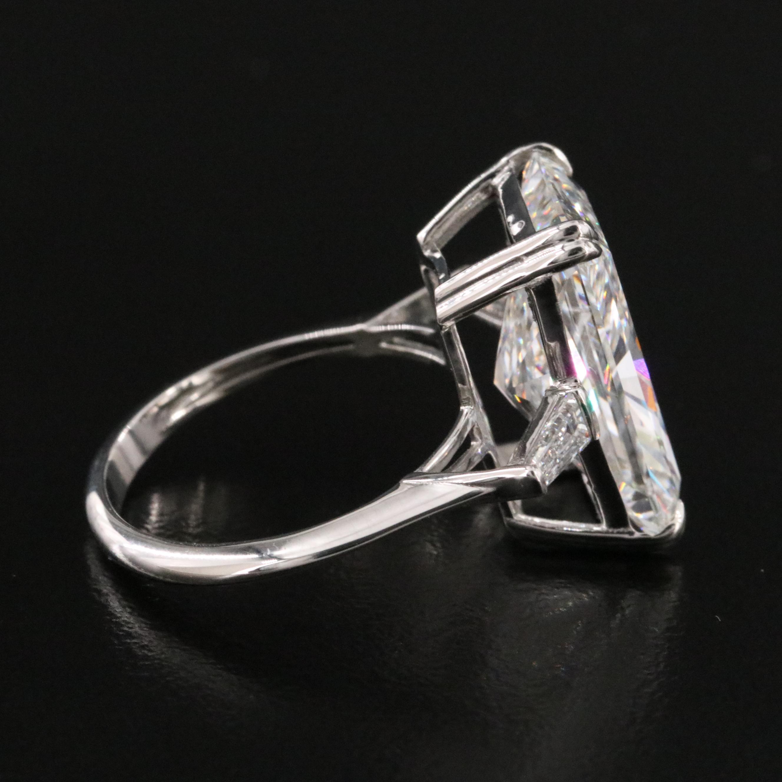 Platinum 10.52 CTW Lab Grown Diamond Ring with IGI Report