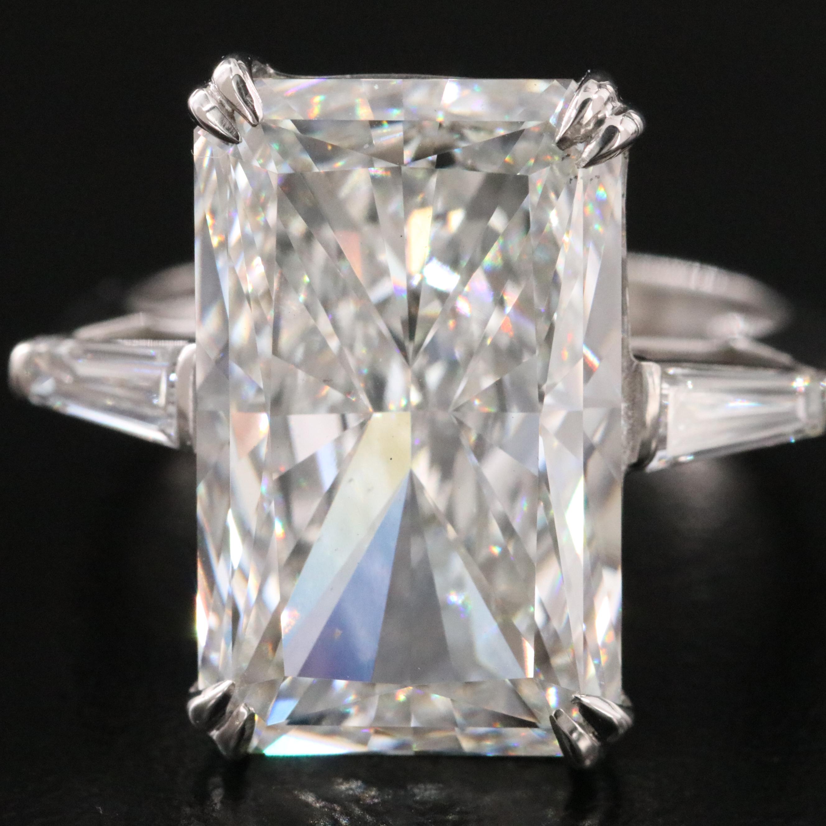 Platinum 10.52 CTW Lab Grown Diamond Ring with IGI Report