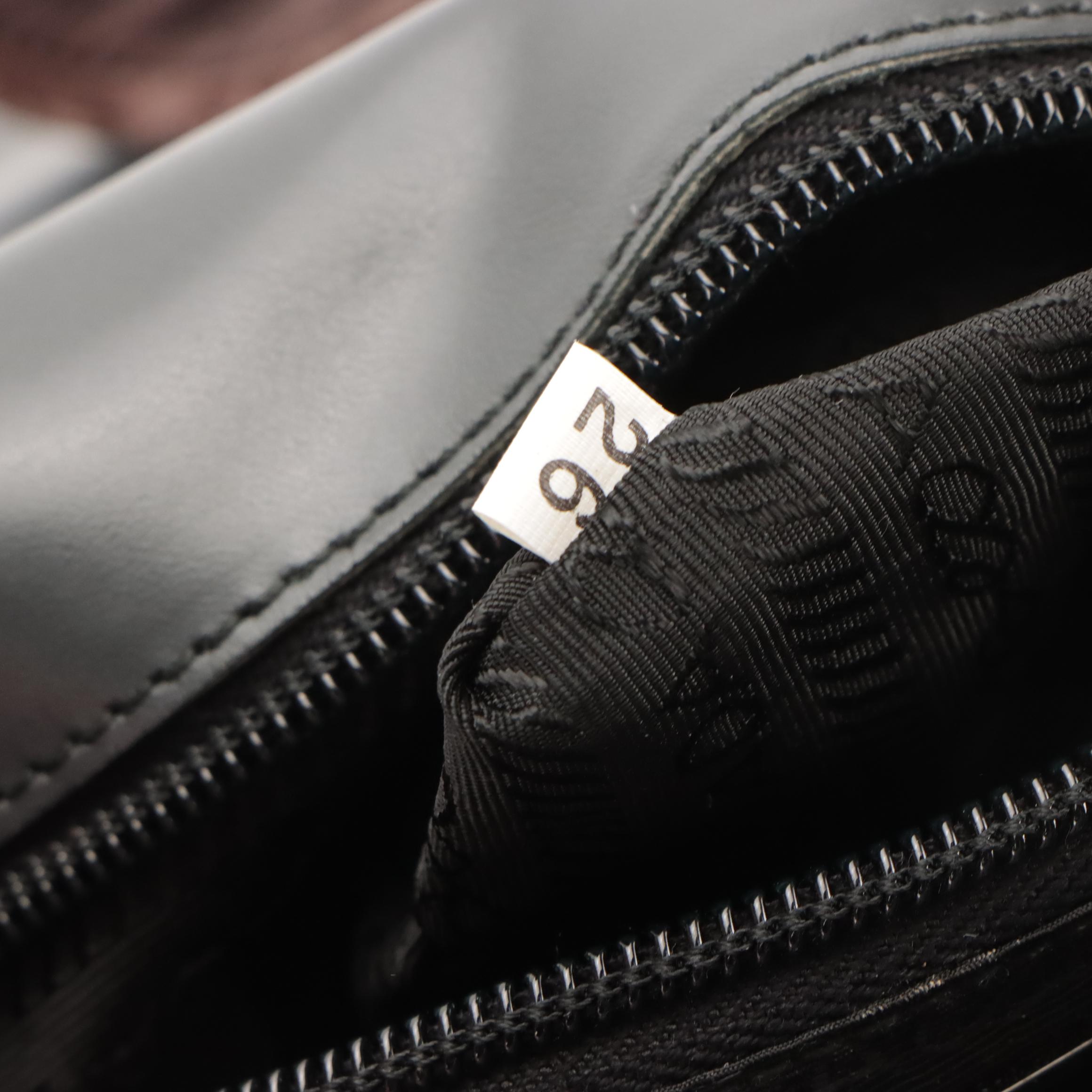 Prada Velvet and Leather Shoulder Bag