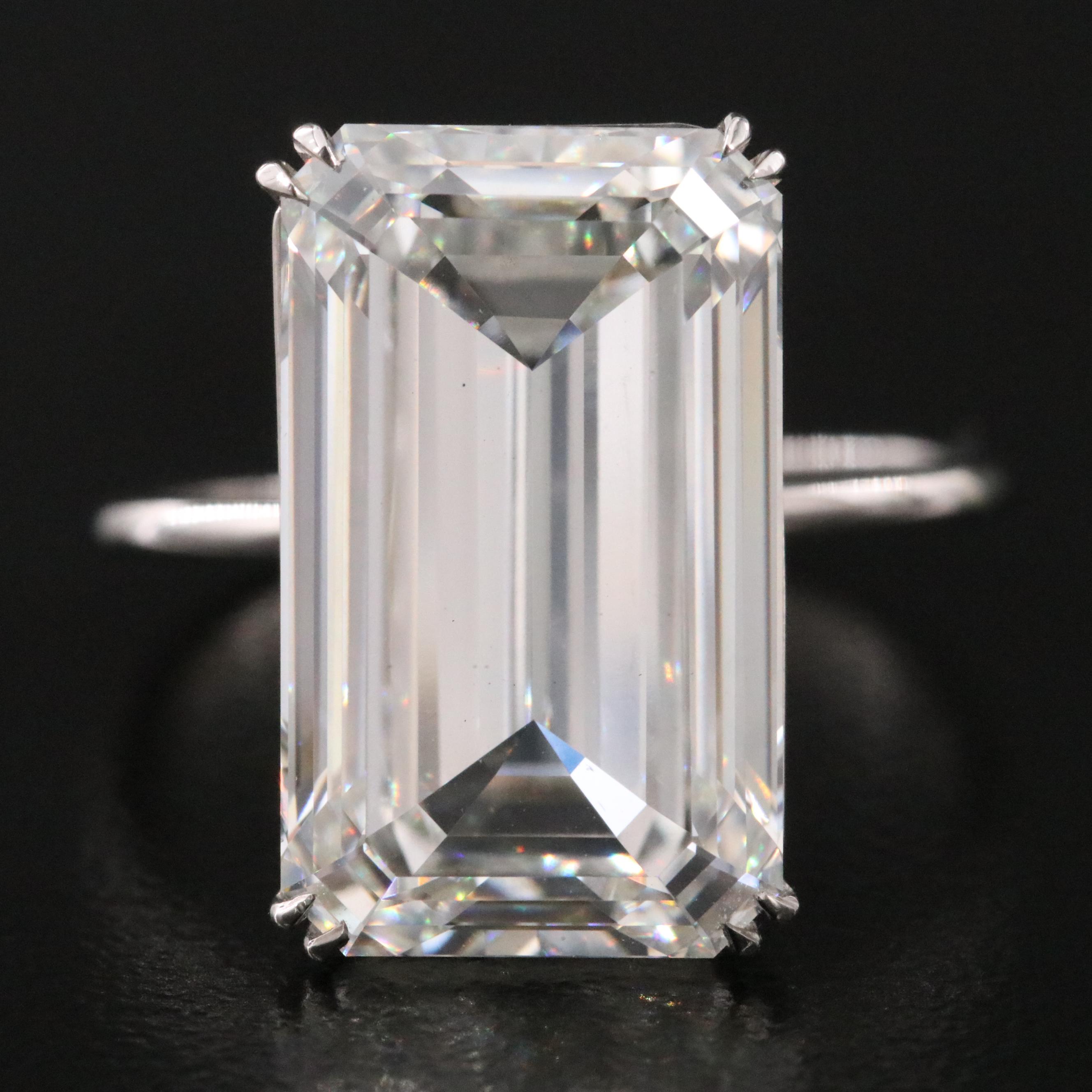 Platinum 10.03 CT Lab Grown Diamond Solitaire Ring with IGI Report