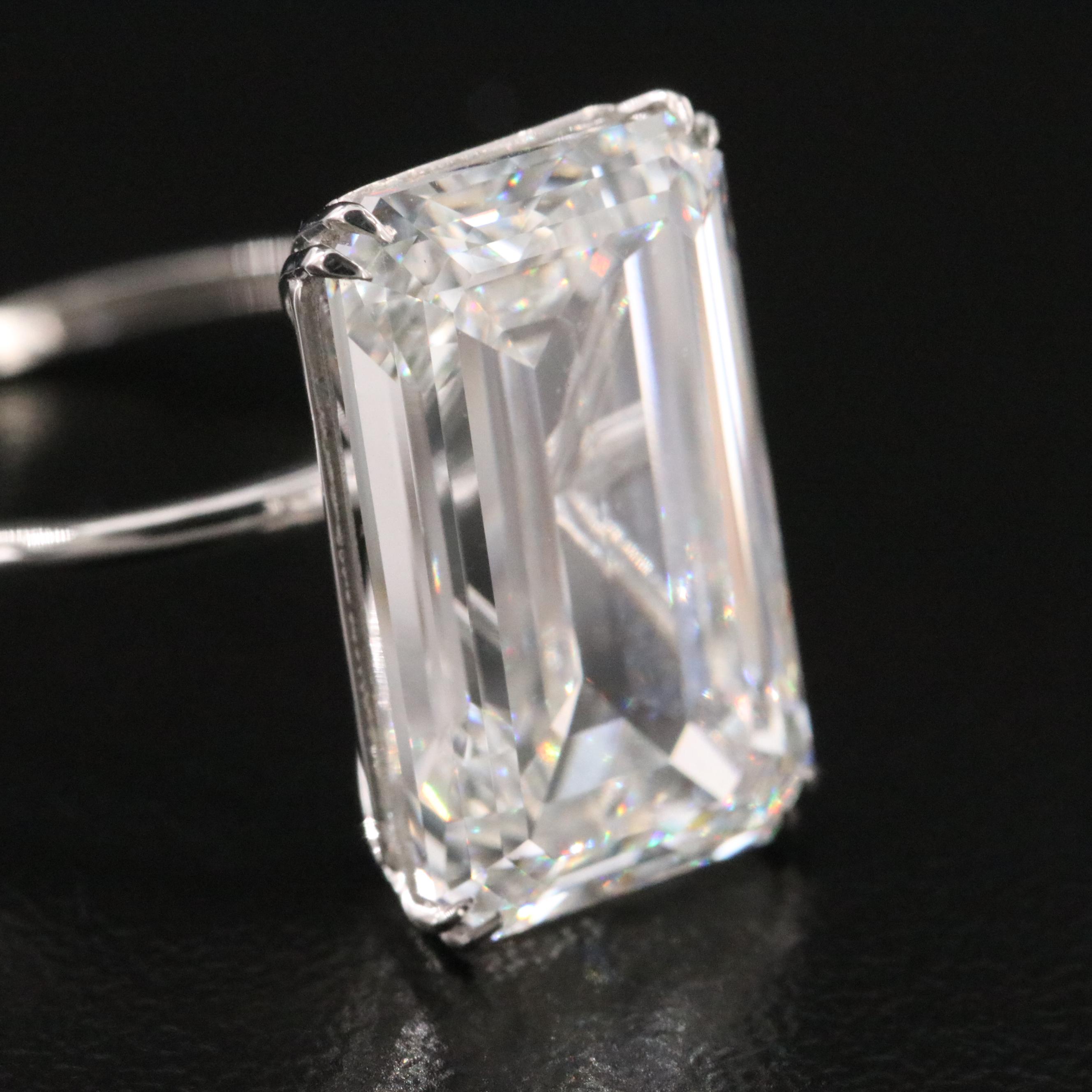 Platinum 10.03 CT Lab Grown Diamond Solitaire Ring with IGI Report