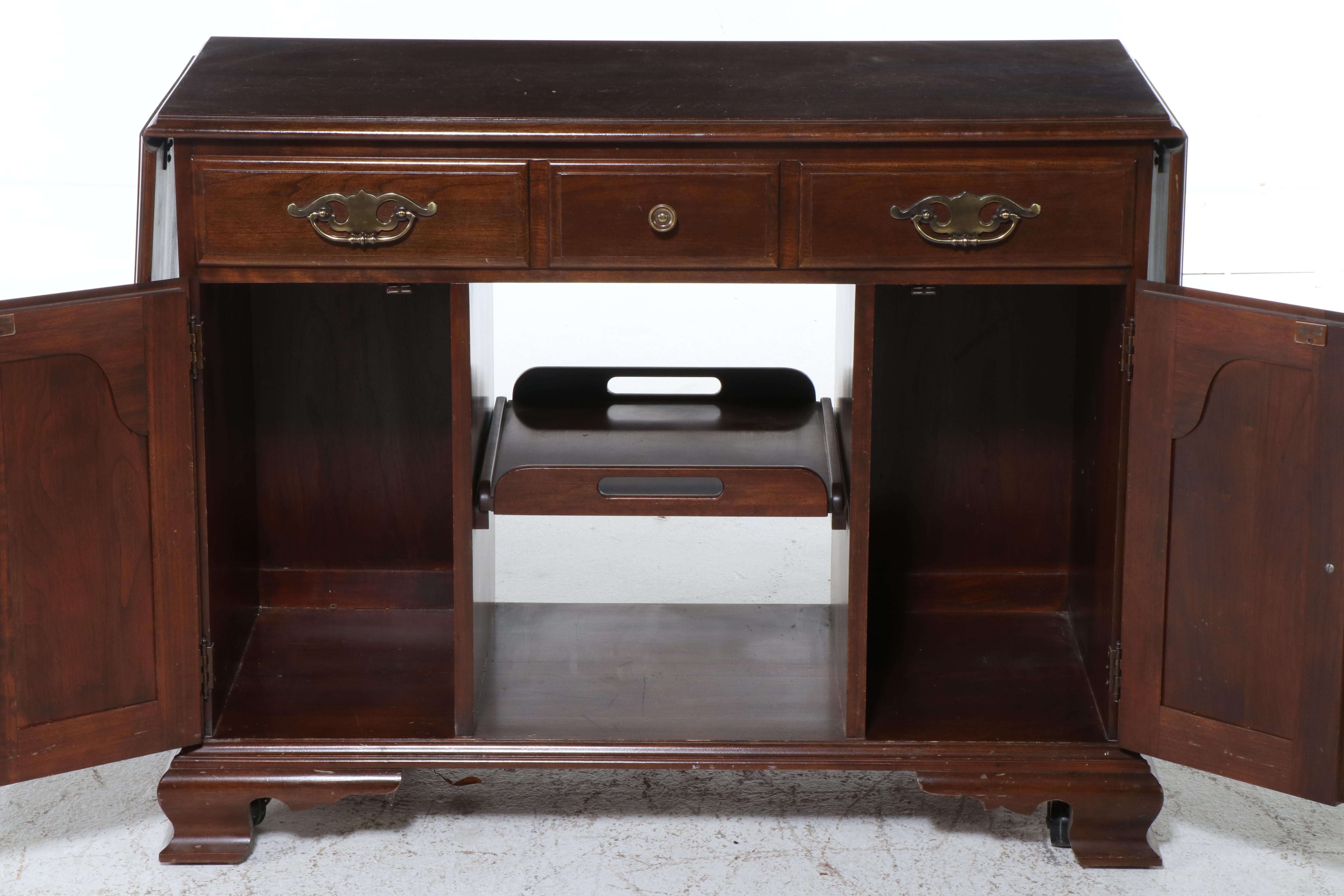 Kling "Colonial" Walnut Drop-Leaf Buffet, Late 20th Century
