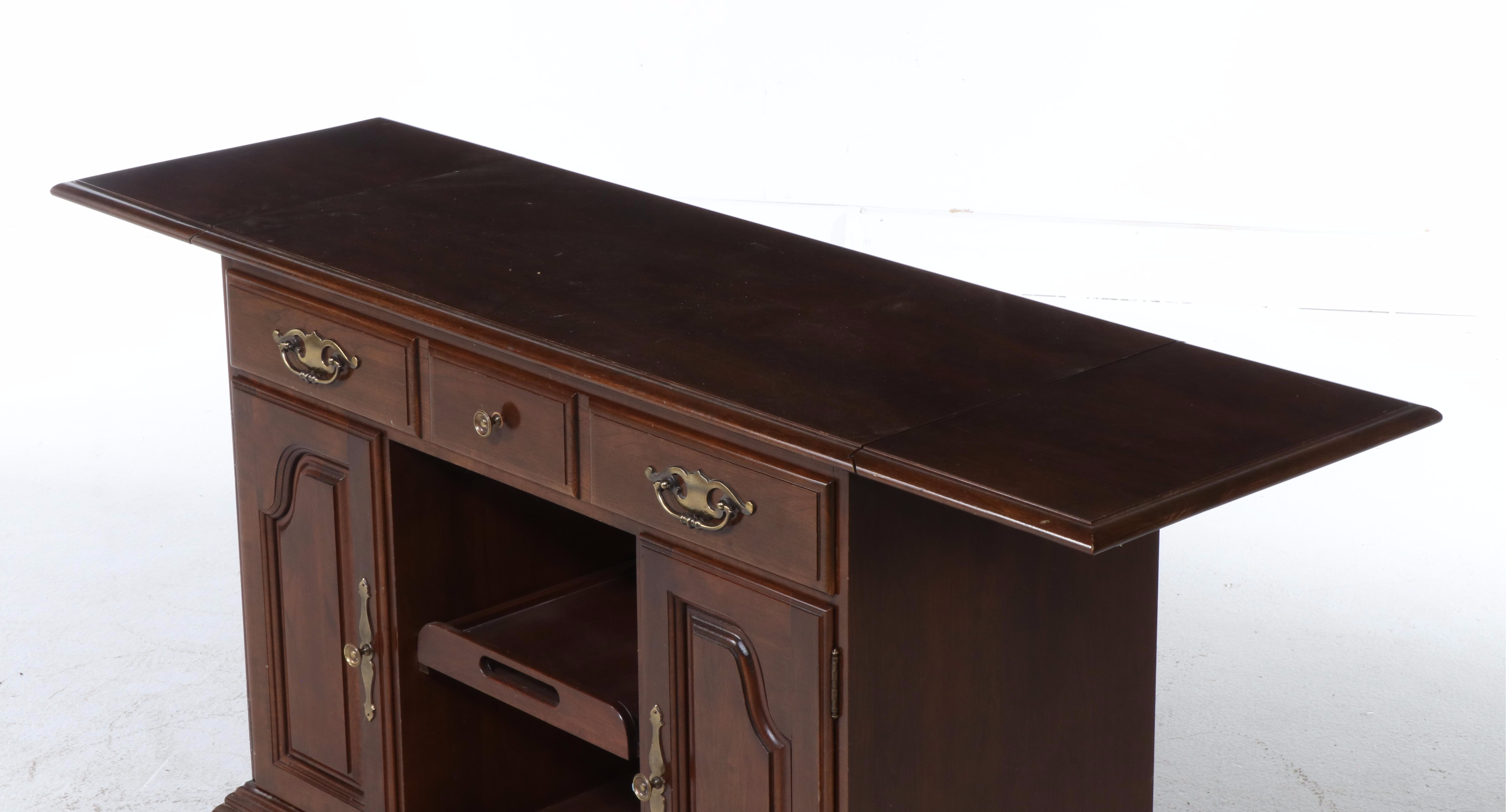 Kling "Colonial" Walnut Drop-Leaf Buffet, Late 20th Century