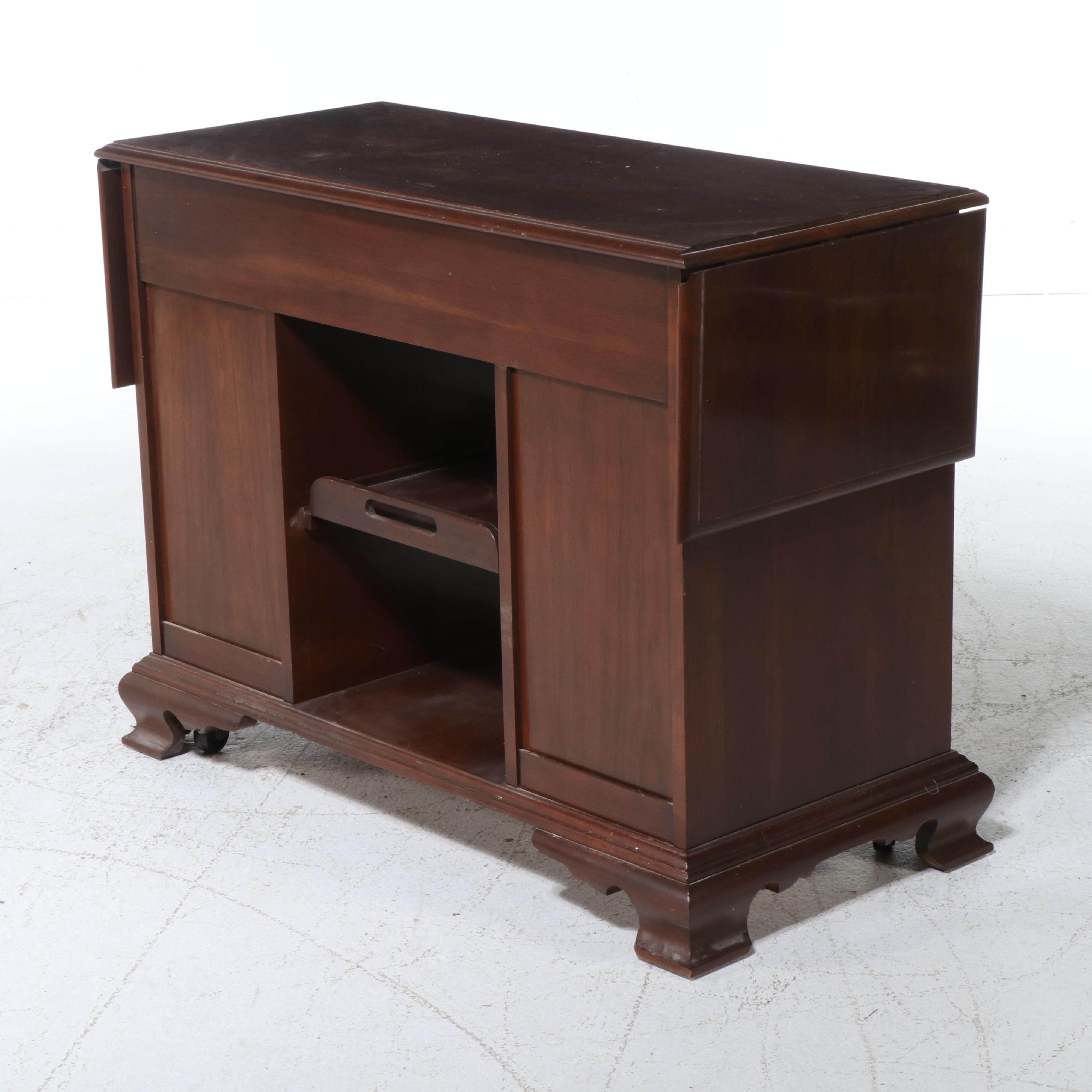 Kling "Colonial" Walnut Drop-Leaf Buffet, Late 20th Century