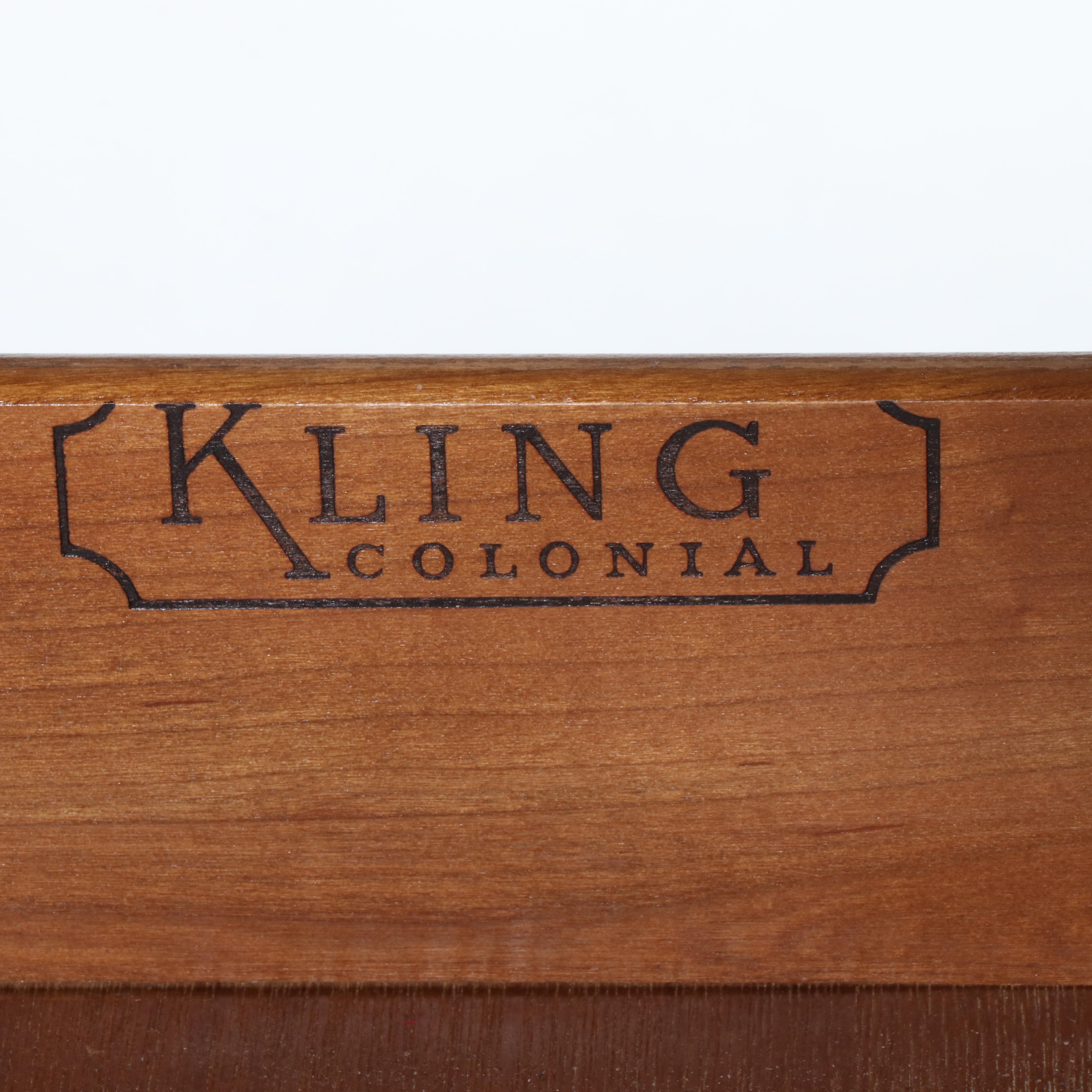 Kling "Colonial" Walnut Drop-Leaf Buffet, Late 20th Century