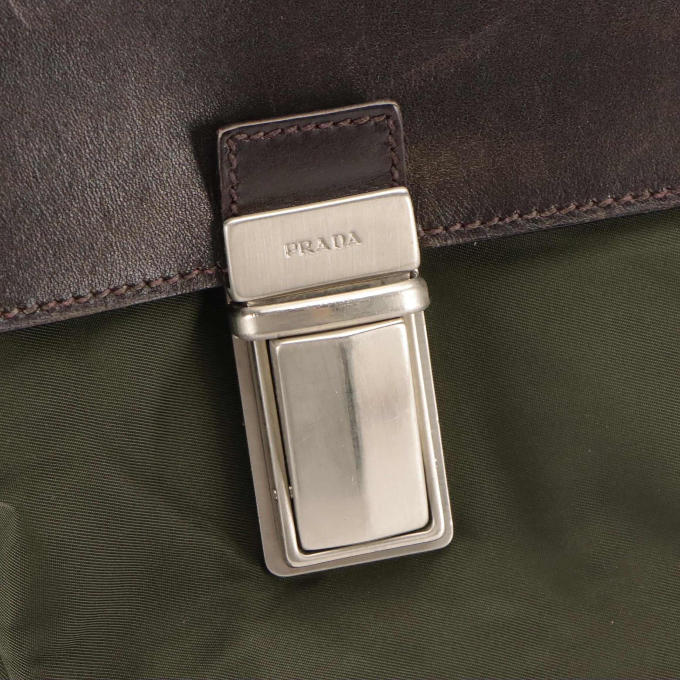Prada Tessuto Nylon and Leather Briefcase