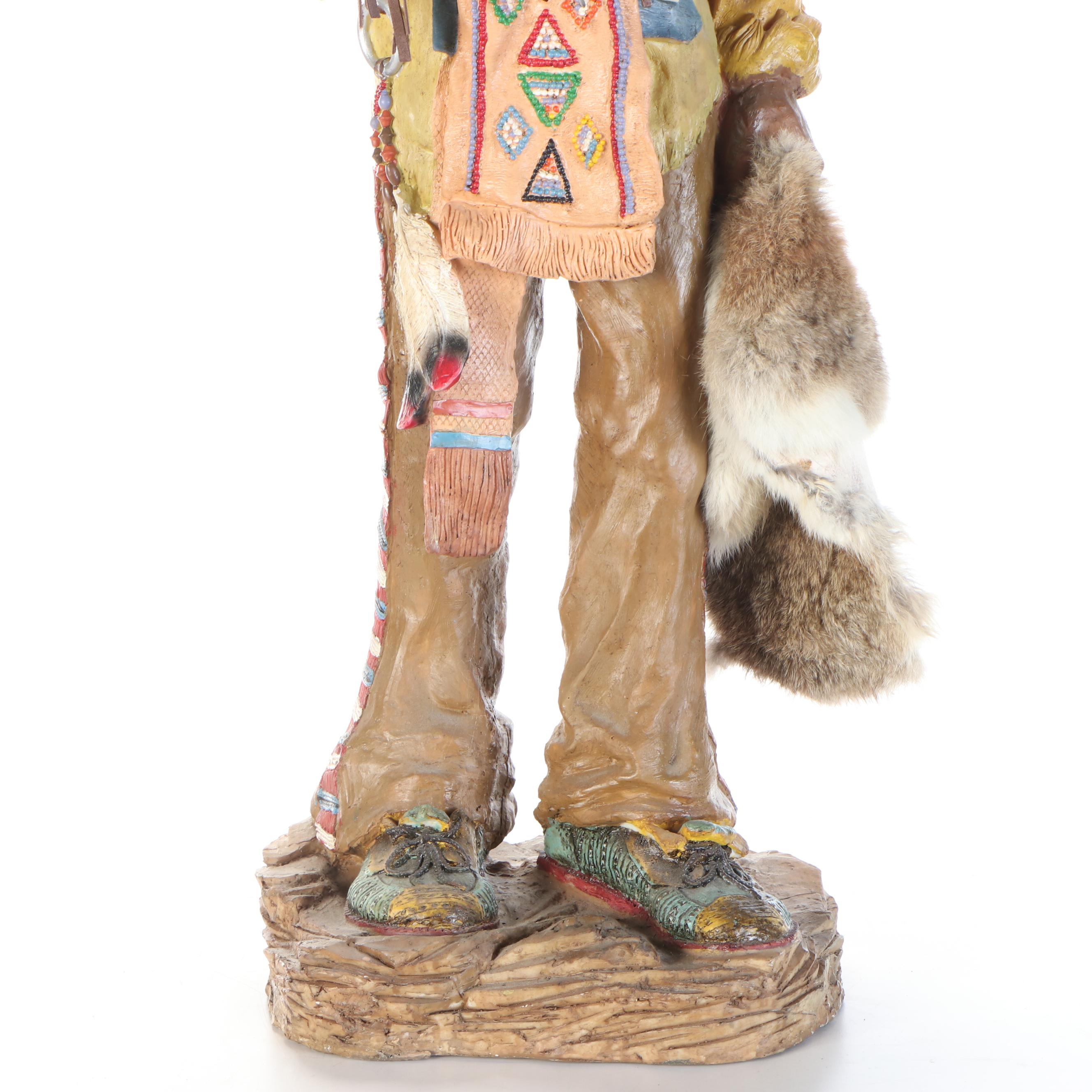 Resin Sculpture After Daniel Monfort's "Sioux Chief"