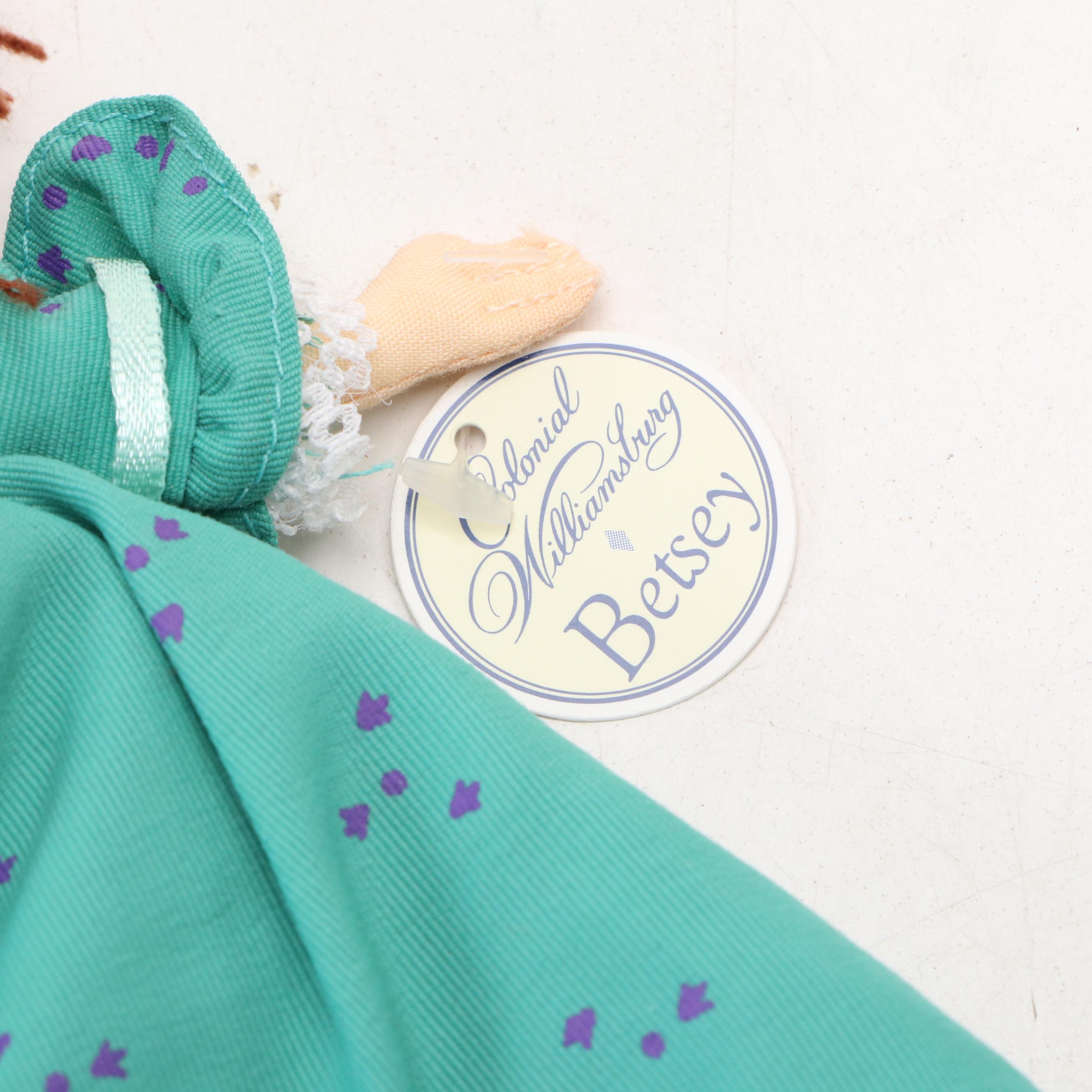 Cabbage Patch, Colonial Williamsburg, and Other Dolls with Miniature Chair