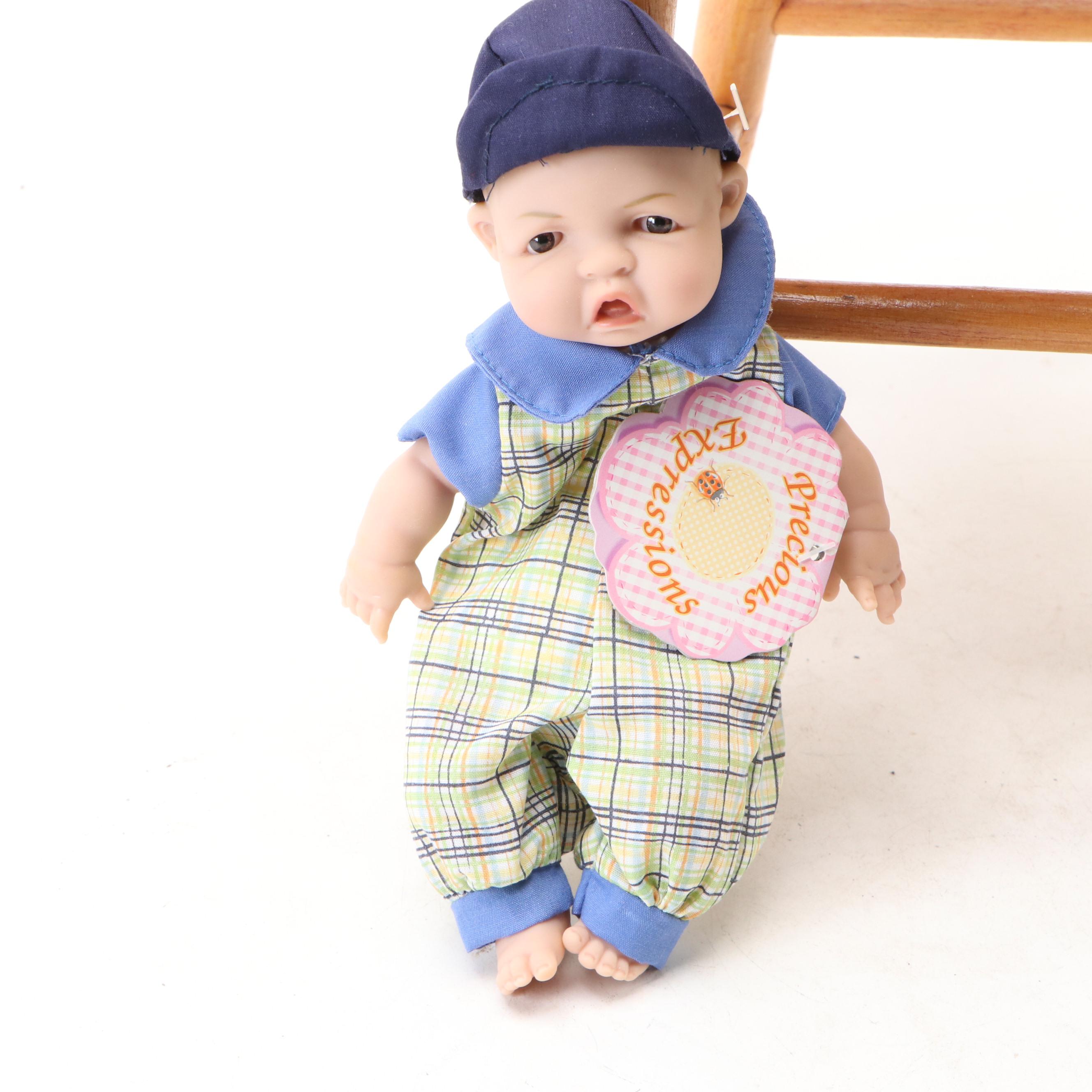 Cabbage Patch, Colonial Williamsburg, and Other Dolls with Miniature Chair