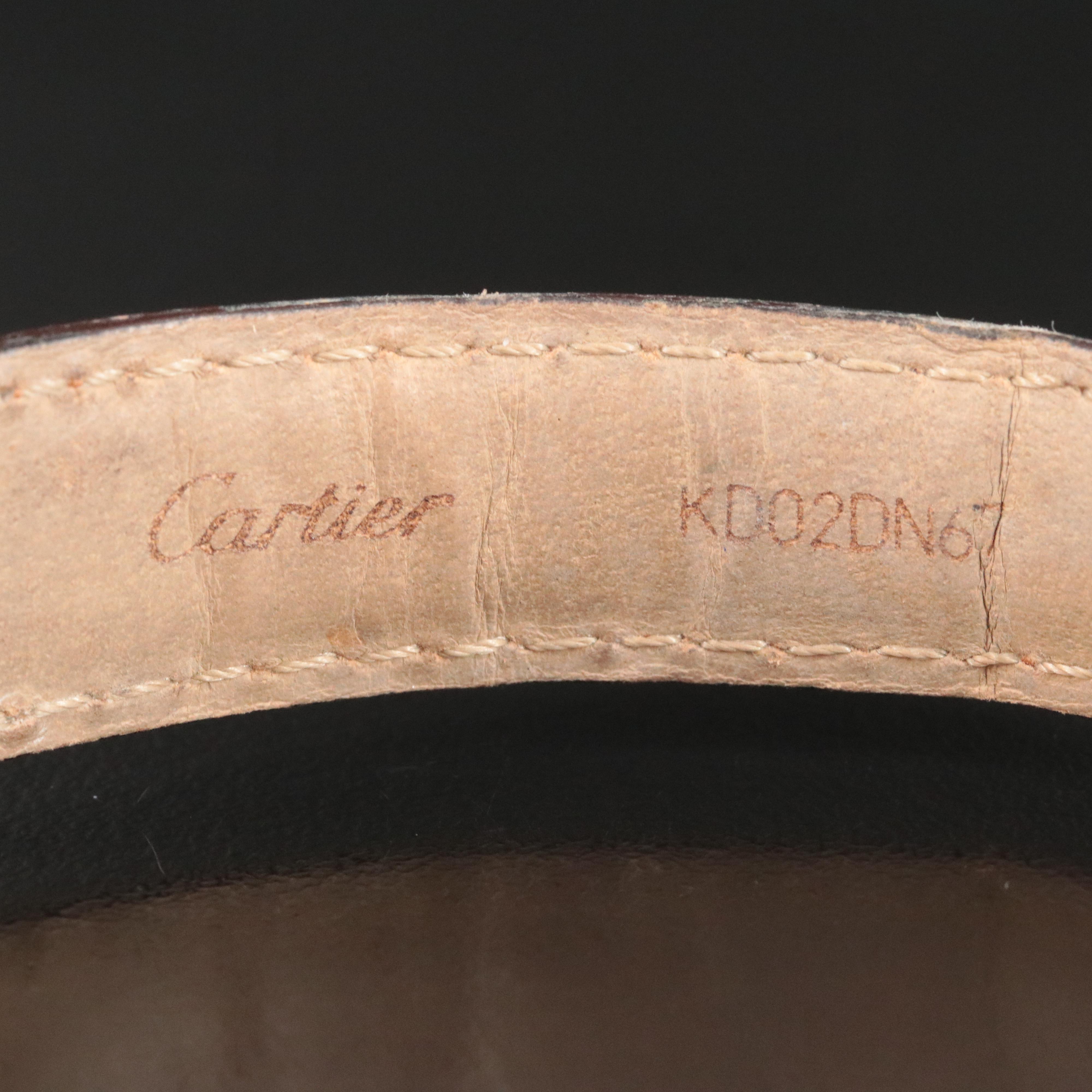 Cartier Must de Cartier 925 Silver Gold Plated Tank Watch