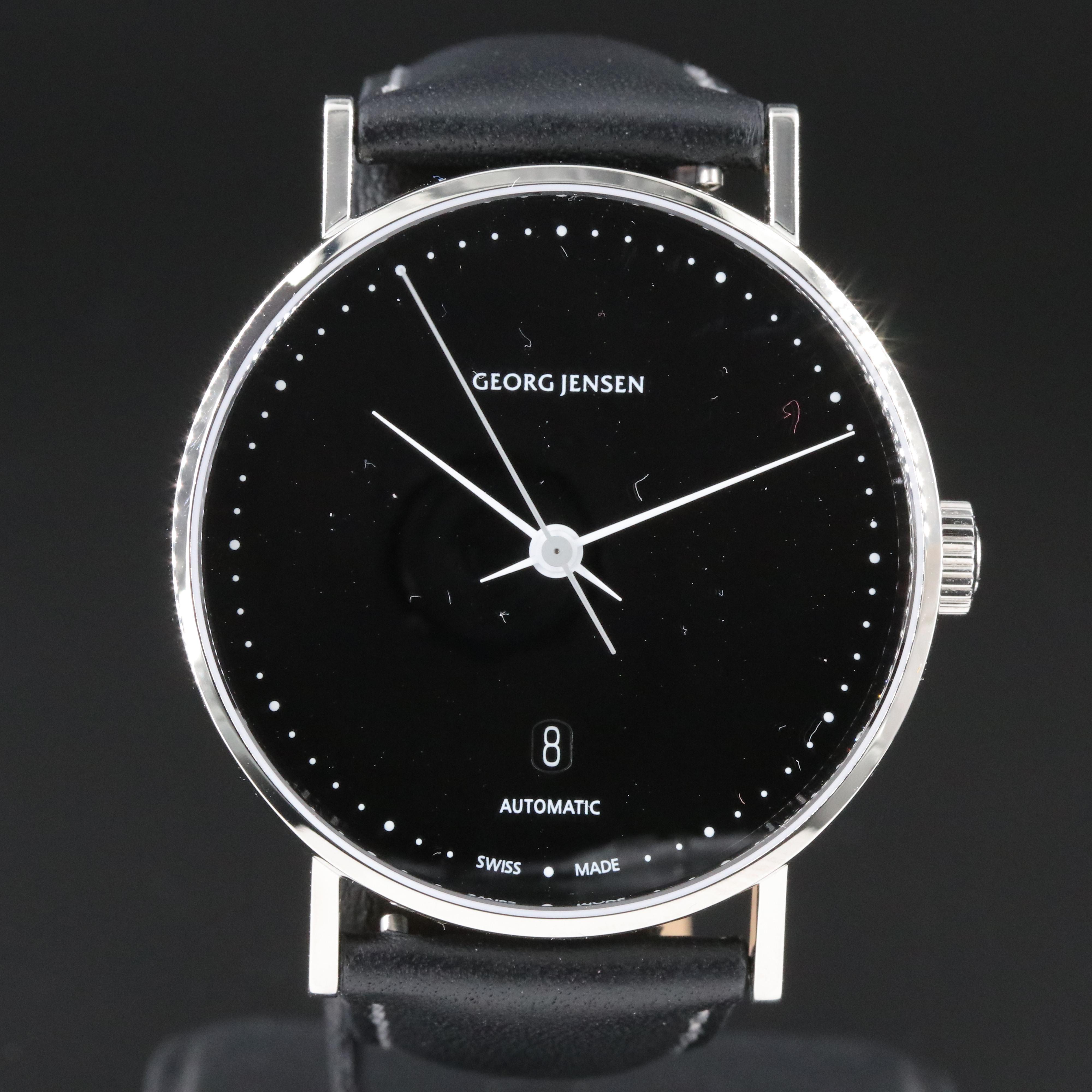 Georg Jensen Koppel Black 41mm Steel Automatic Watch