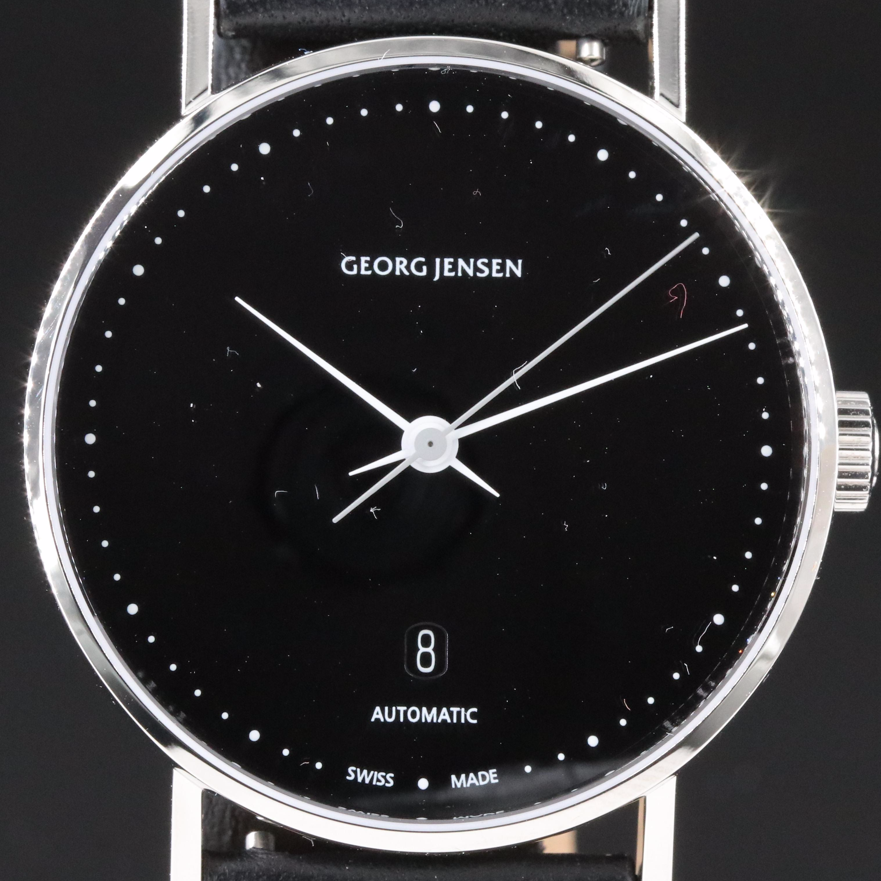 Georg Jensen Koppel Black 41mm Steel Automatic Watch