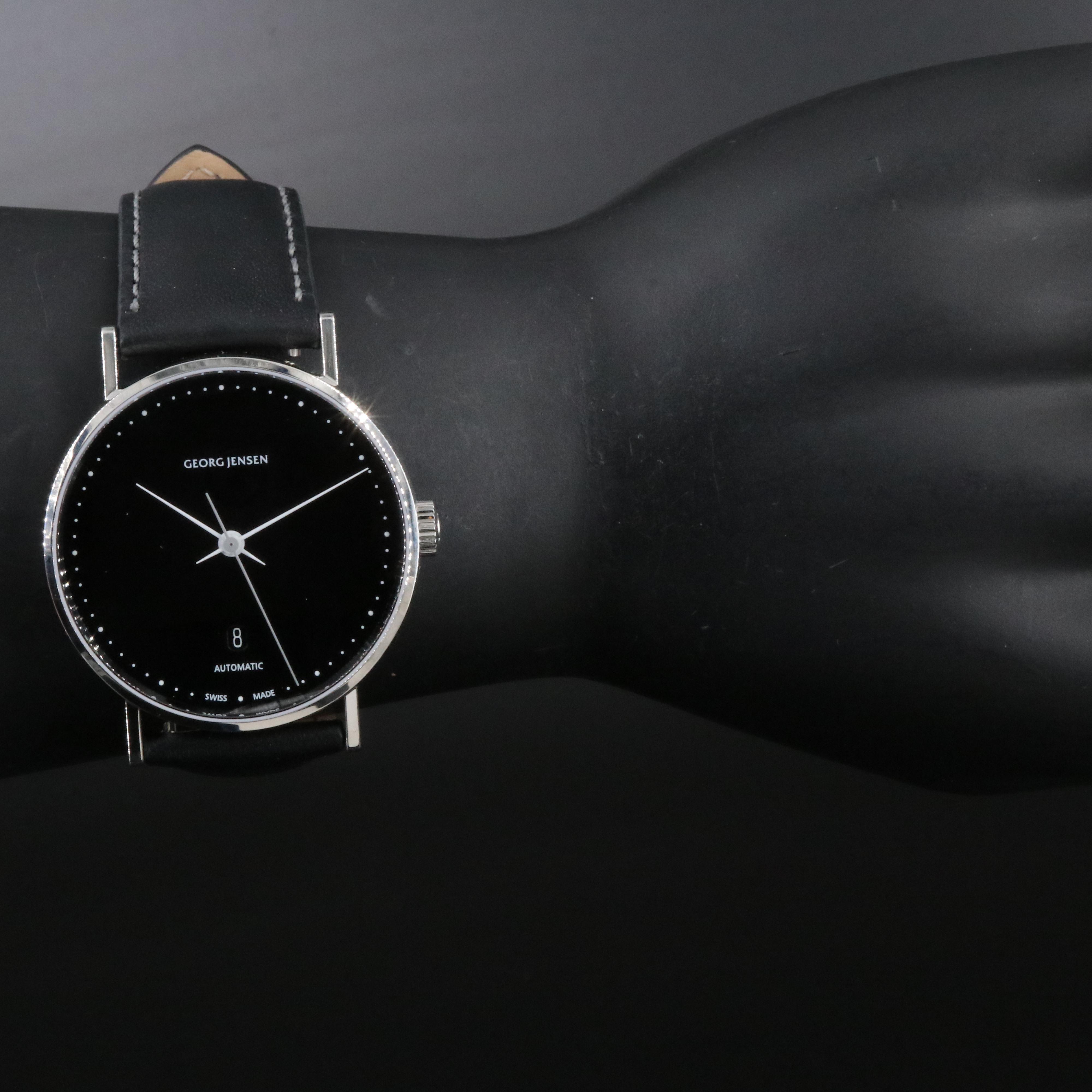 Georg Jensen Koppel Black 41mm Steel Automatic Watch