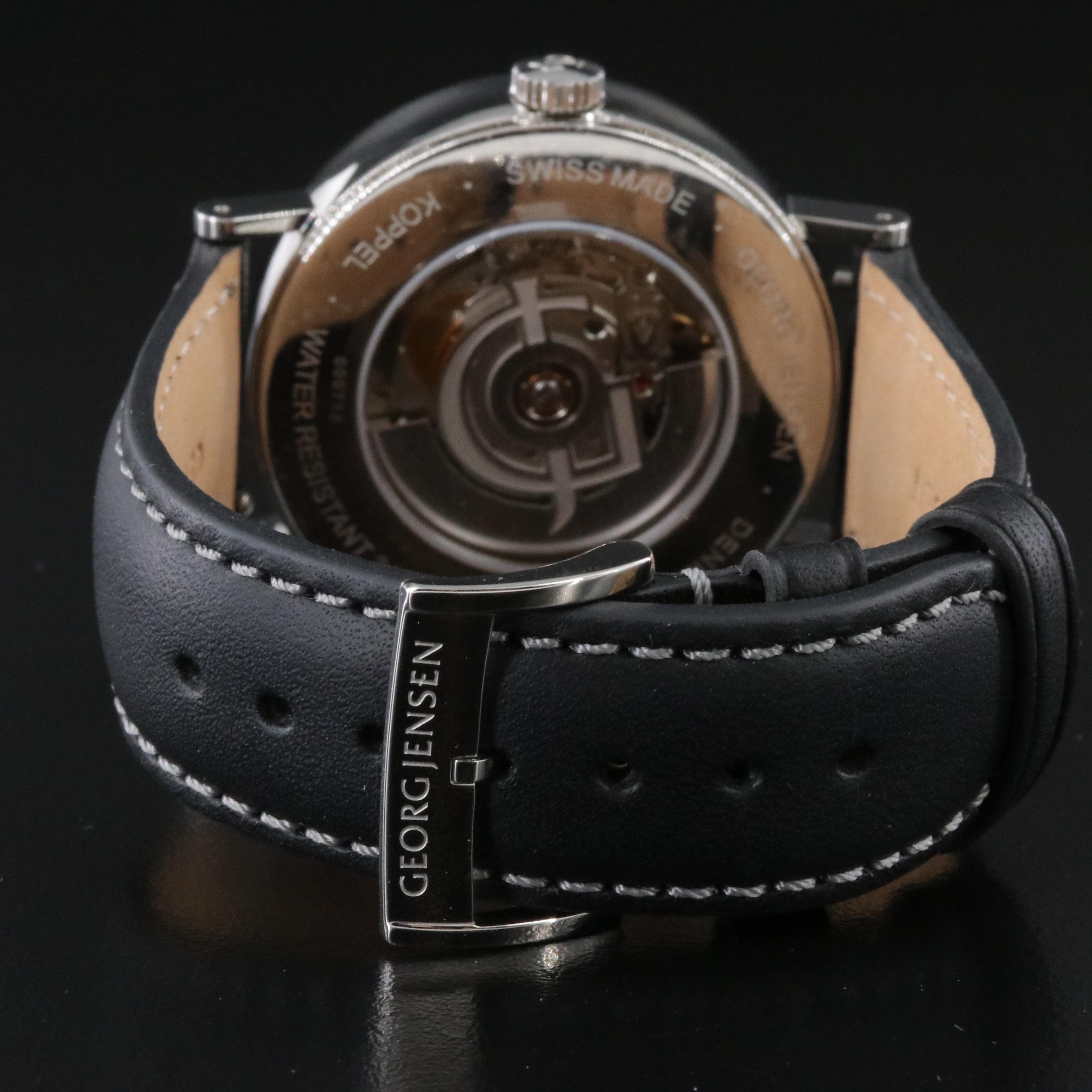 Georg Jensen Koppel Black 41mm Steel Automatic Watch