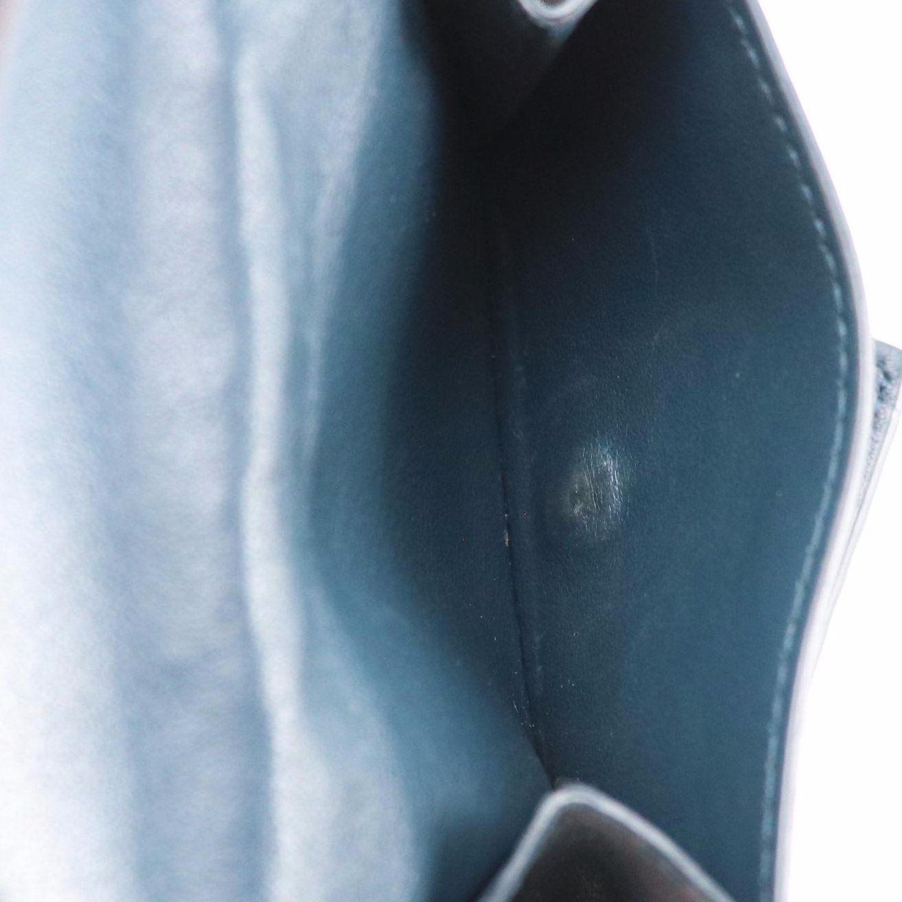 Bottega Veneta Mini Tri-Fold Wallet in Navy Intrecciato Leather