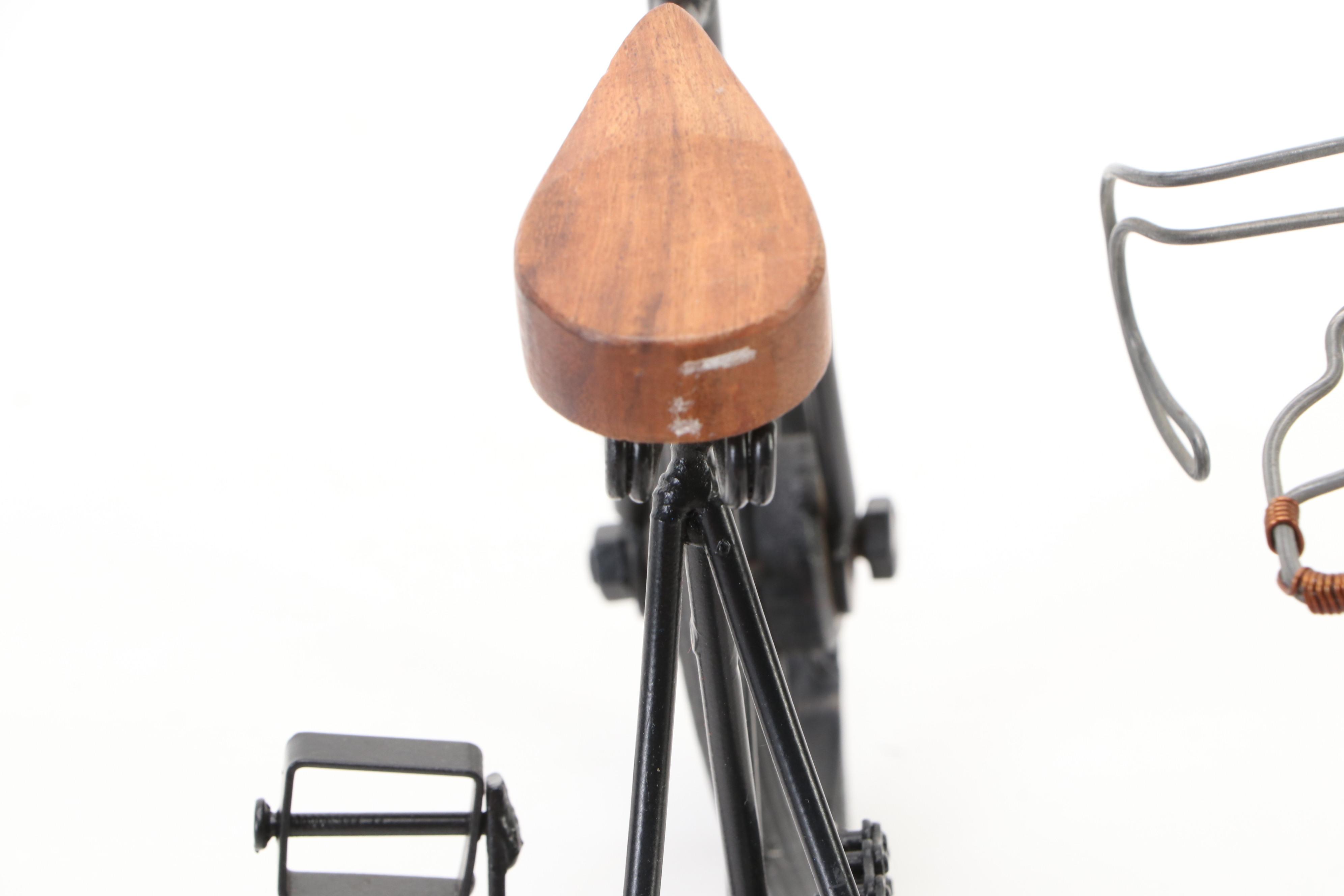 Raggedy Ann and Andy Cloth Dolls with Victorian Style Decorative Bicycles