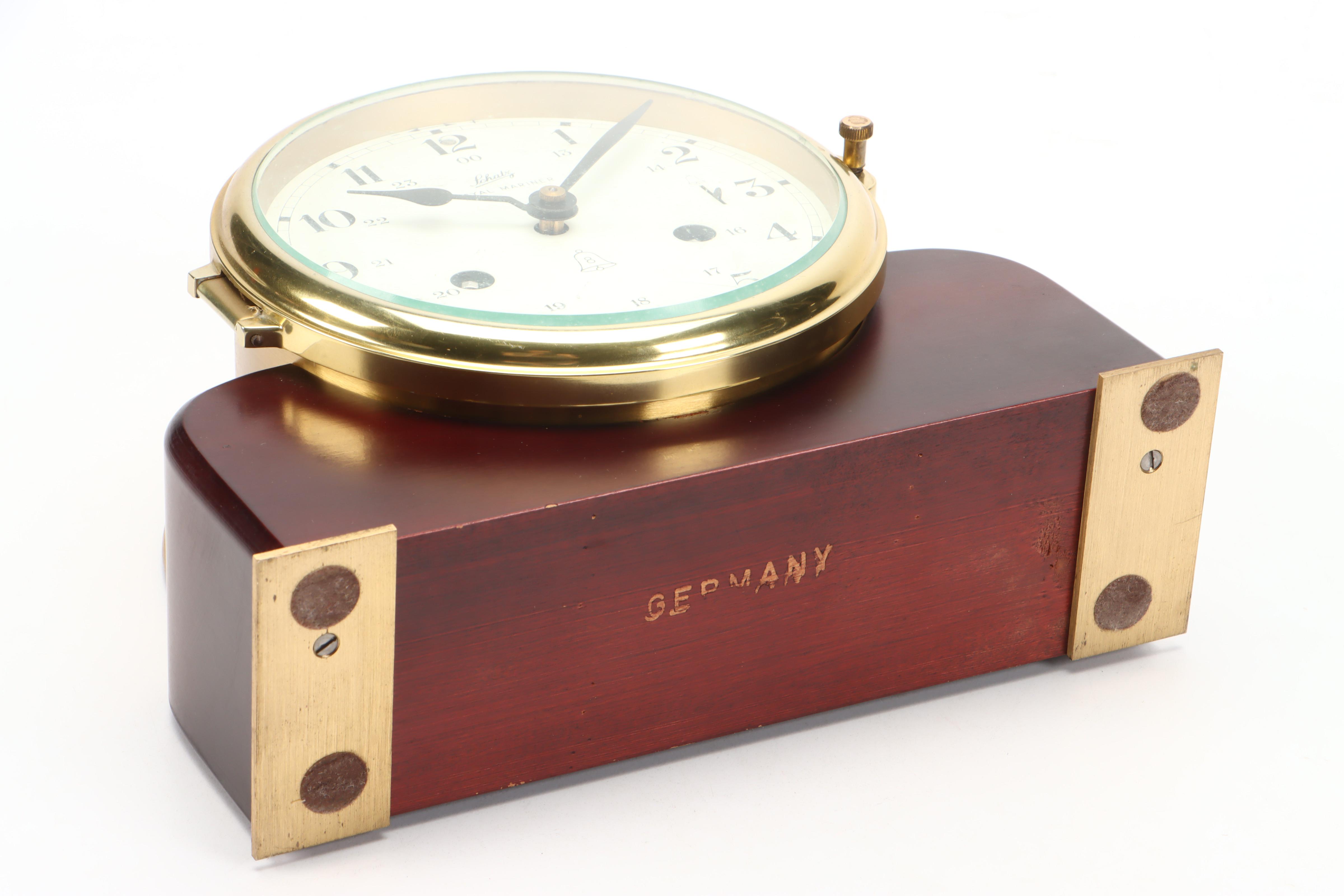 Schatz Royal Mariner Brass and Wood Clock