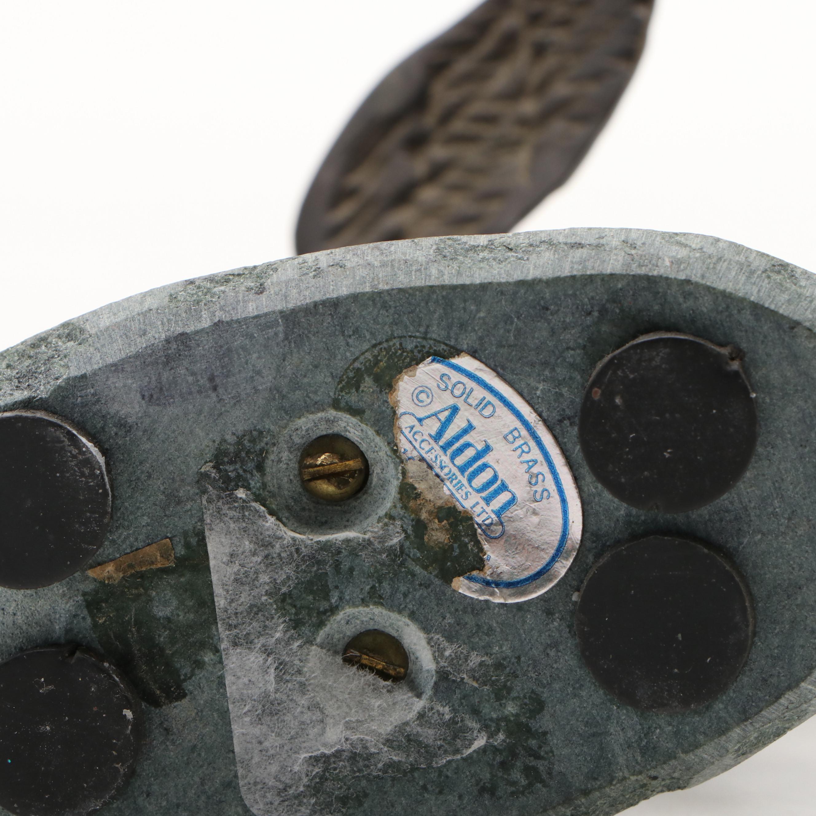 Bronze Cherub Candle Holder with Aldon Brass Pegasus Figurine