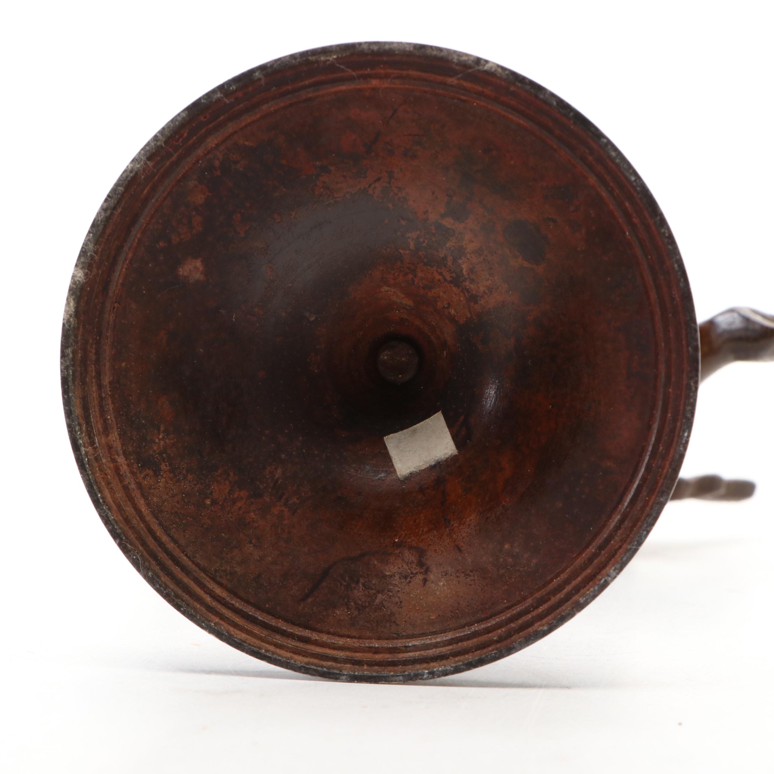 Bronze Cherub Candle Holder with Aldon Brass Pegasus Figurine