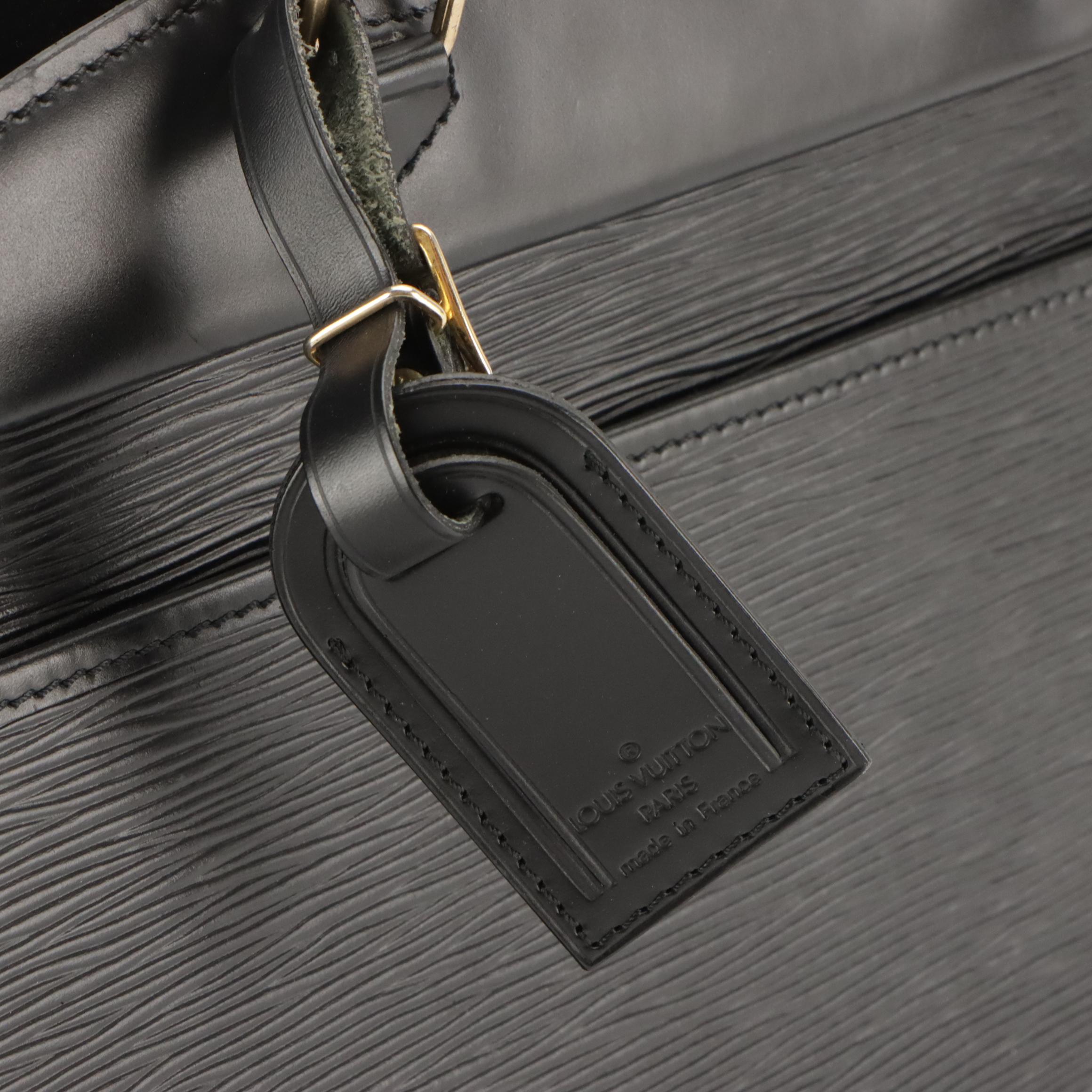 Louis Vuitton Riviera Handbag in Black Epi and Smooth Leather