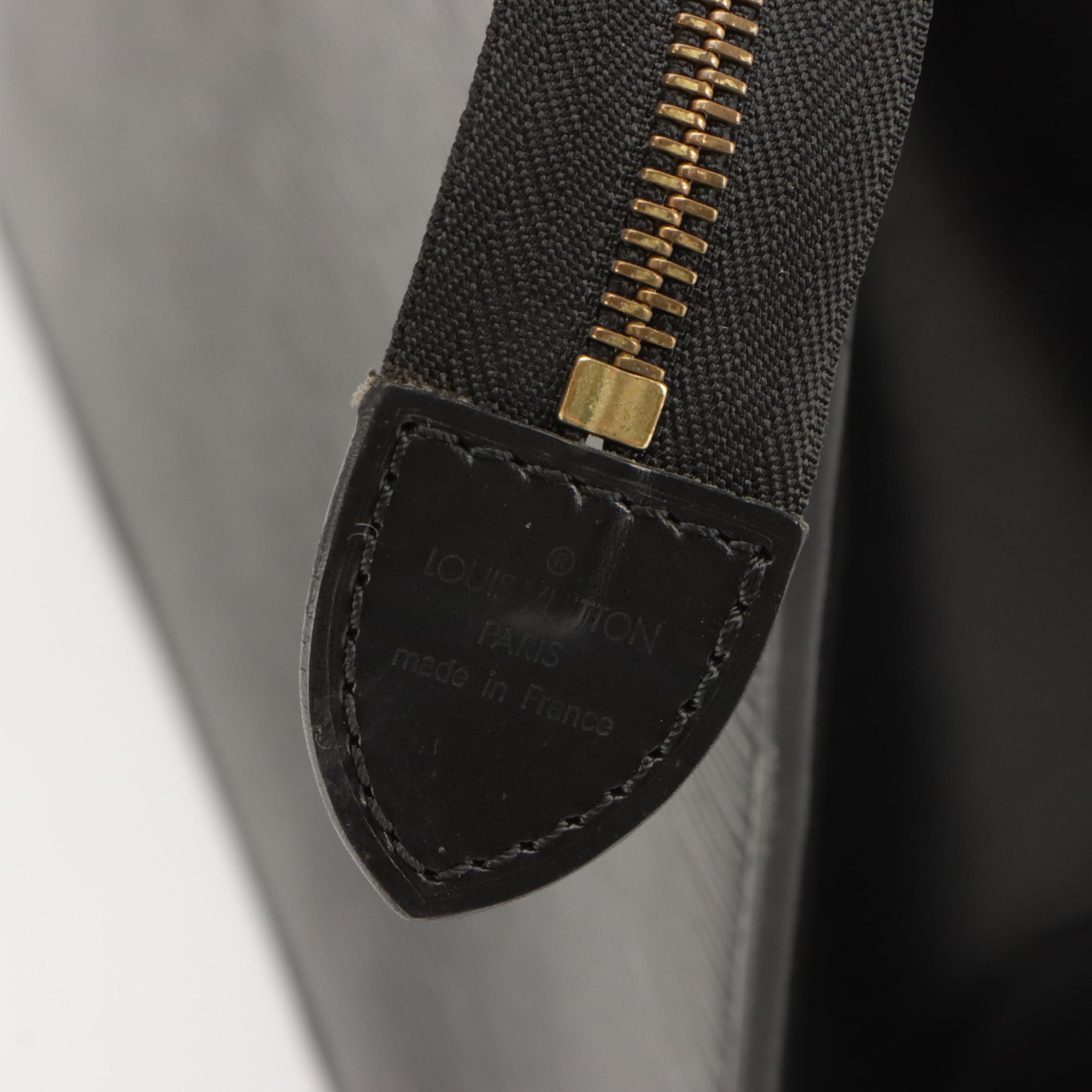 Louis Vuitton Riviera Handbag in Black Epi and Smooth Leather