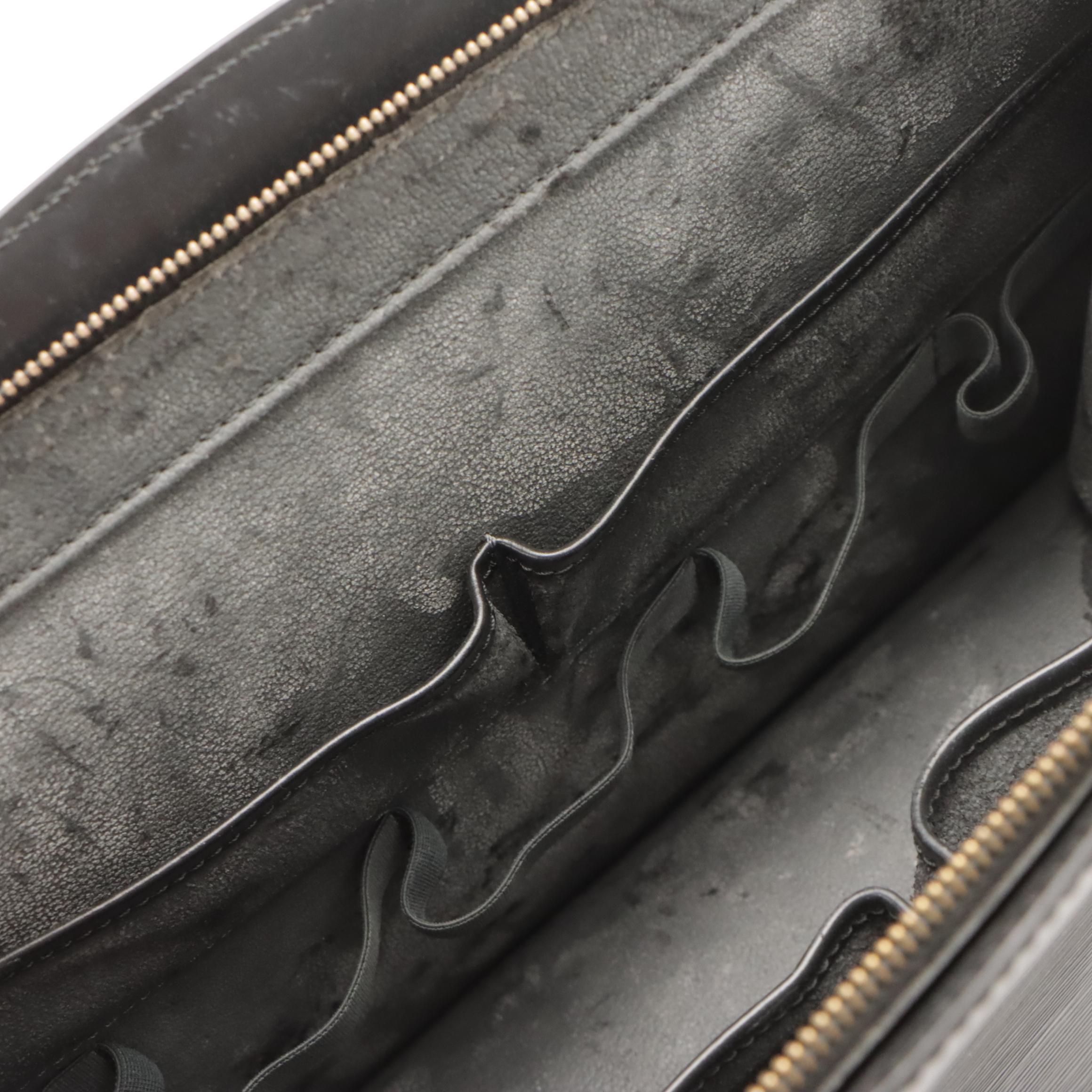 Louis Vuitton Riviera Handbag in Black Epi and Smooth Leather